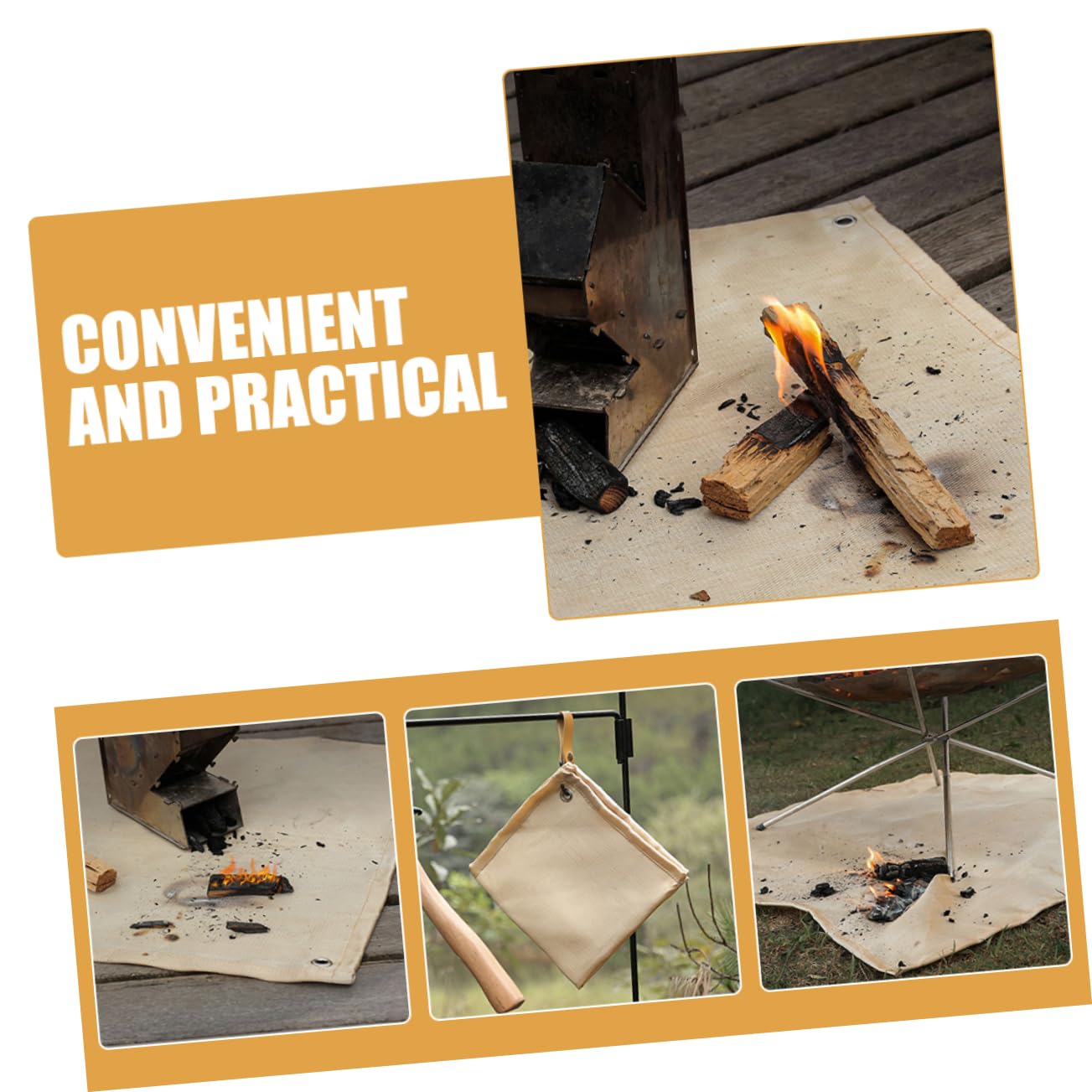 Mipcase Welding Fireproof Blanket Outdoor Camping Fiberglass Welding Mat Heat Insulation Fire Retardant Lightweight