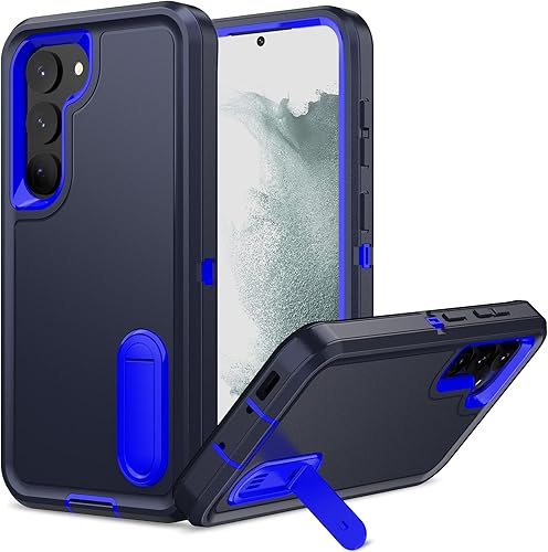 Funda para Samsung Galaxy S23 3 en 1 de protección extrema Resistente a prueba de golpes antipolvo Cubierta de puerto antideslizante multicapa a