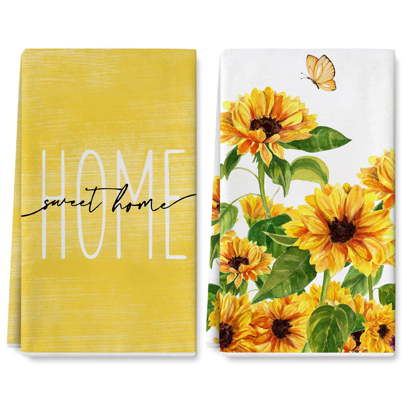 Toalla de cocina para limpieza y secado de manos con diseño floral de verano