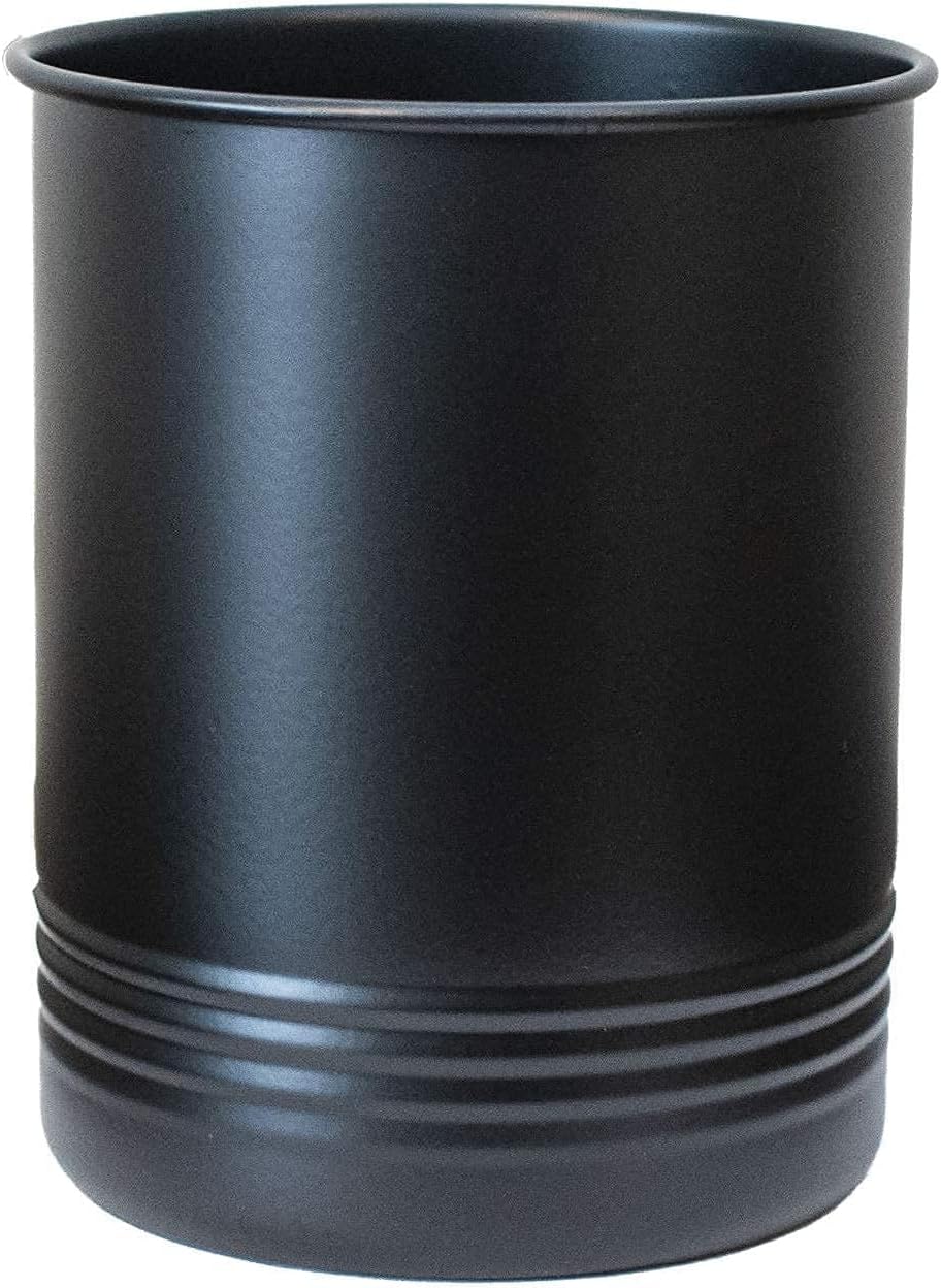 Large Black Utensil Holder - Kitchen Utensil Crock- to Organize Your Kitchen Gadgets and Cooking Utensils