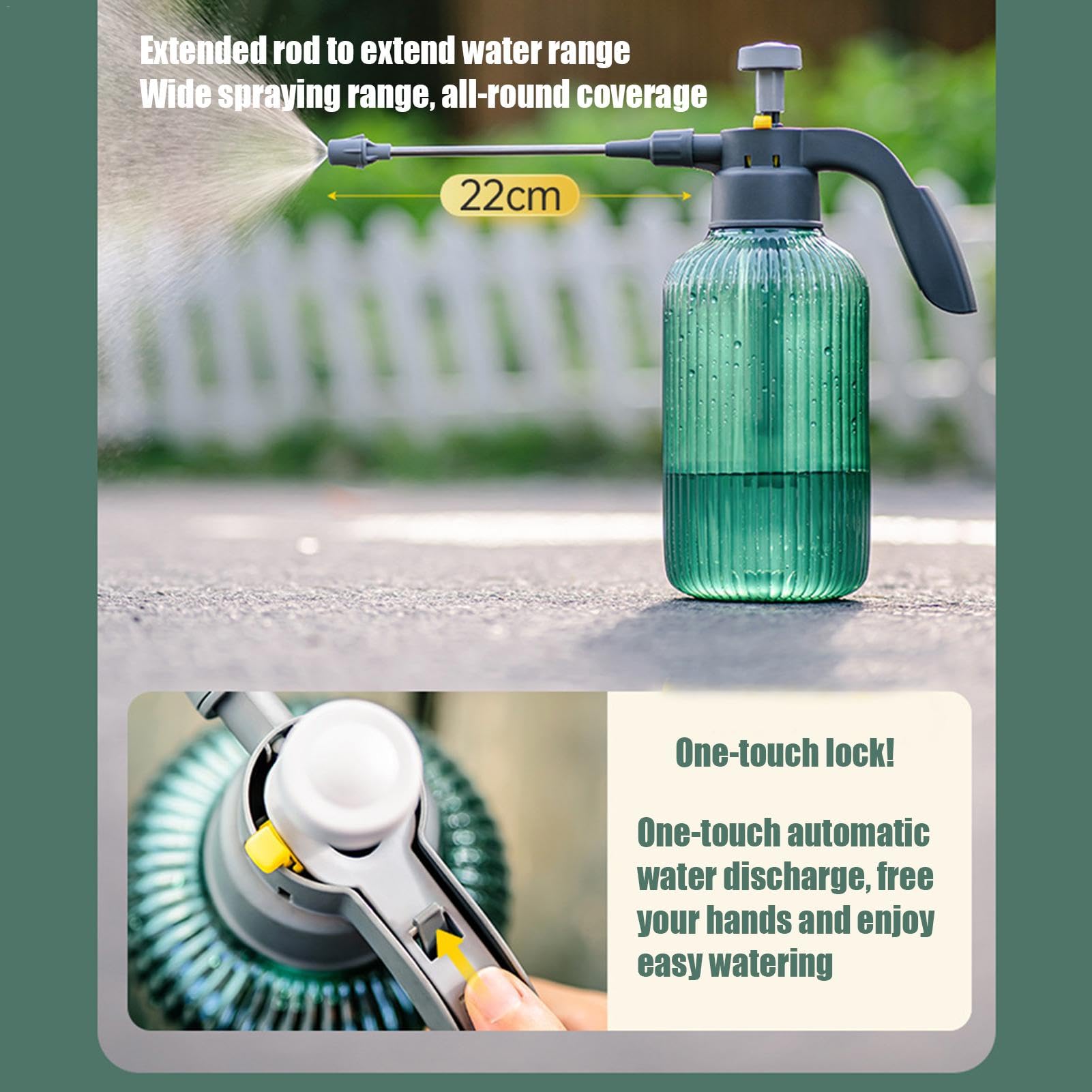 Flacone Spray Per Giardinaggio Bottiglia Spray Con Grilletto Da 1 Litro - Per Innaffiare Piante, Pulizie O Rinfrescarsi Bottiglia Plastica Spruzzatore - Foto 2