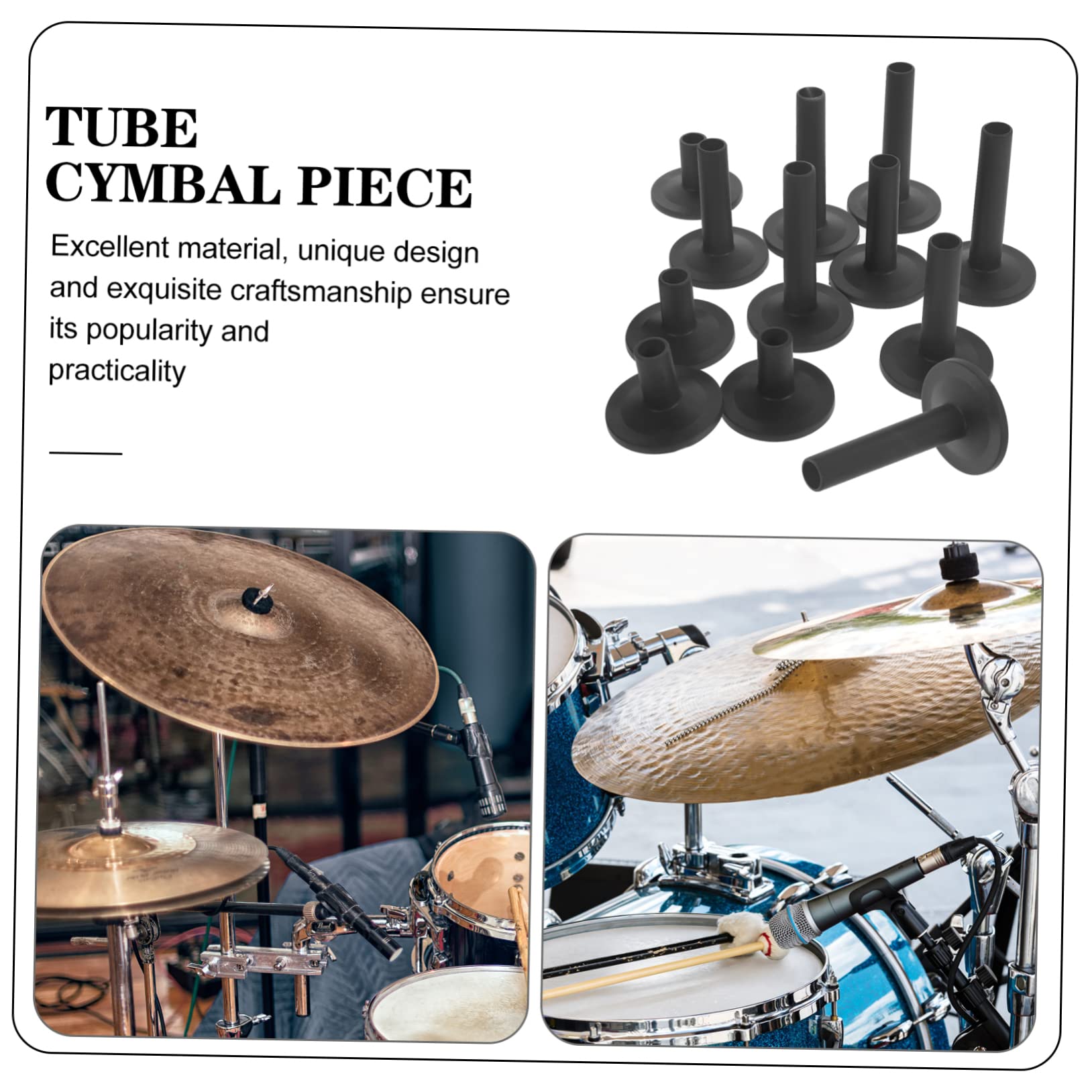 Holibanna 12Pcs Durable Cymbal Sleeves with Base for Drum Kits Practical Drum Accessories Design for Easy Replacement and Use