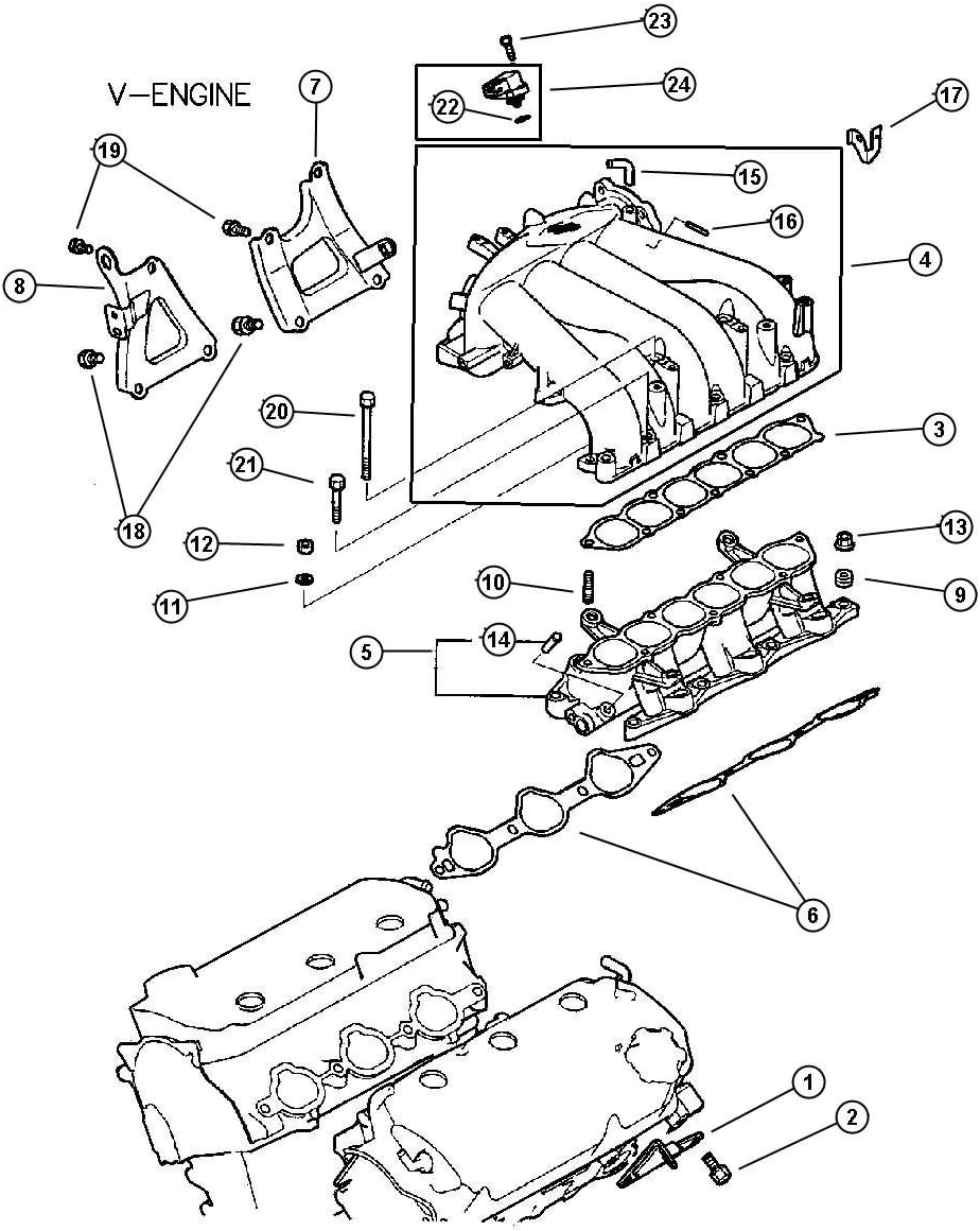 Mopar MD199282 GASKET INTAKE PLENUM