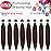 Alrence Pre Stretched Braiding Hair Long Braid 16 Inch 8 Packs Braiding Hair Extensions Professional Synthetic Fiber Crochet Twist Braids (16 Inch (Pack of 8), 30)