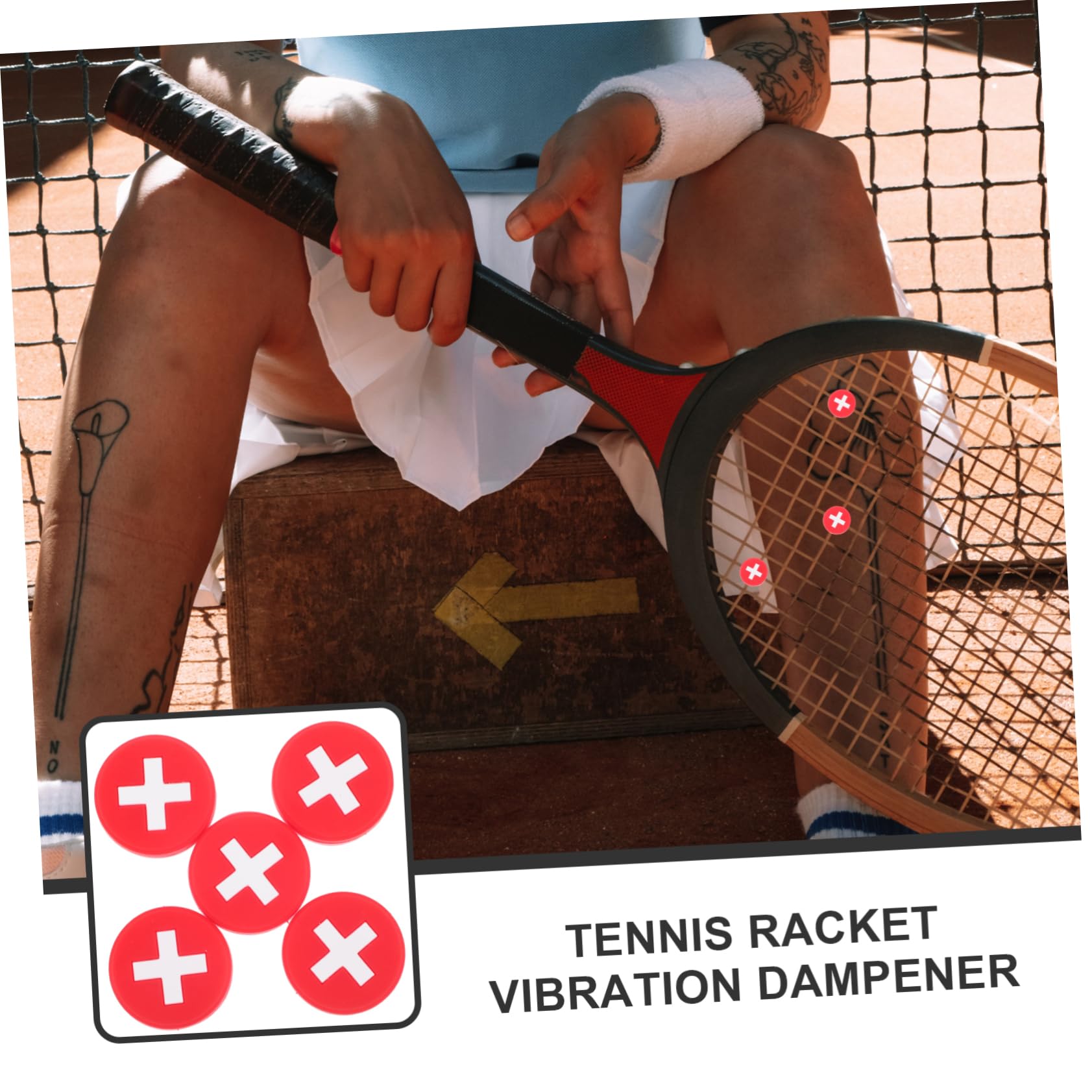 Parliky Unique Flag Tennis Racket Dampeners 5pcs Shock Absorbers for Enhanced Performance