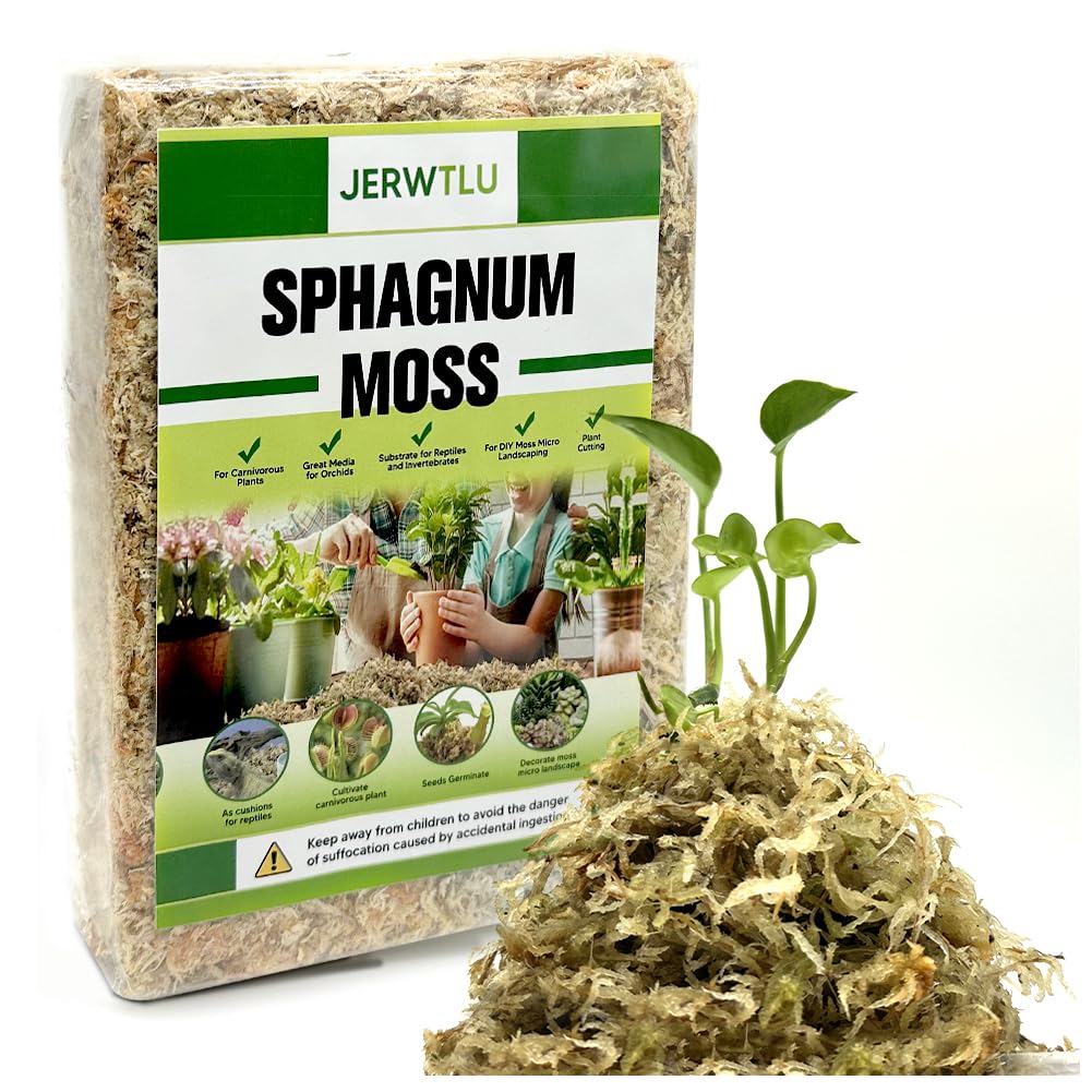 jerwtlu Natural Long Fiber Sphagnum Moss