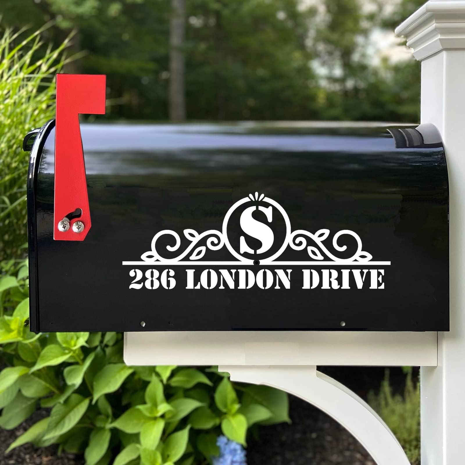 Custom Reflective Mailbox Numbers and Street Address Decal - CMN07