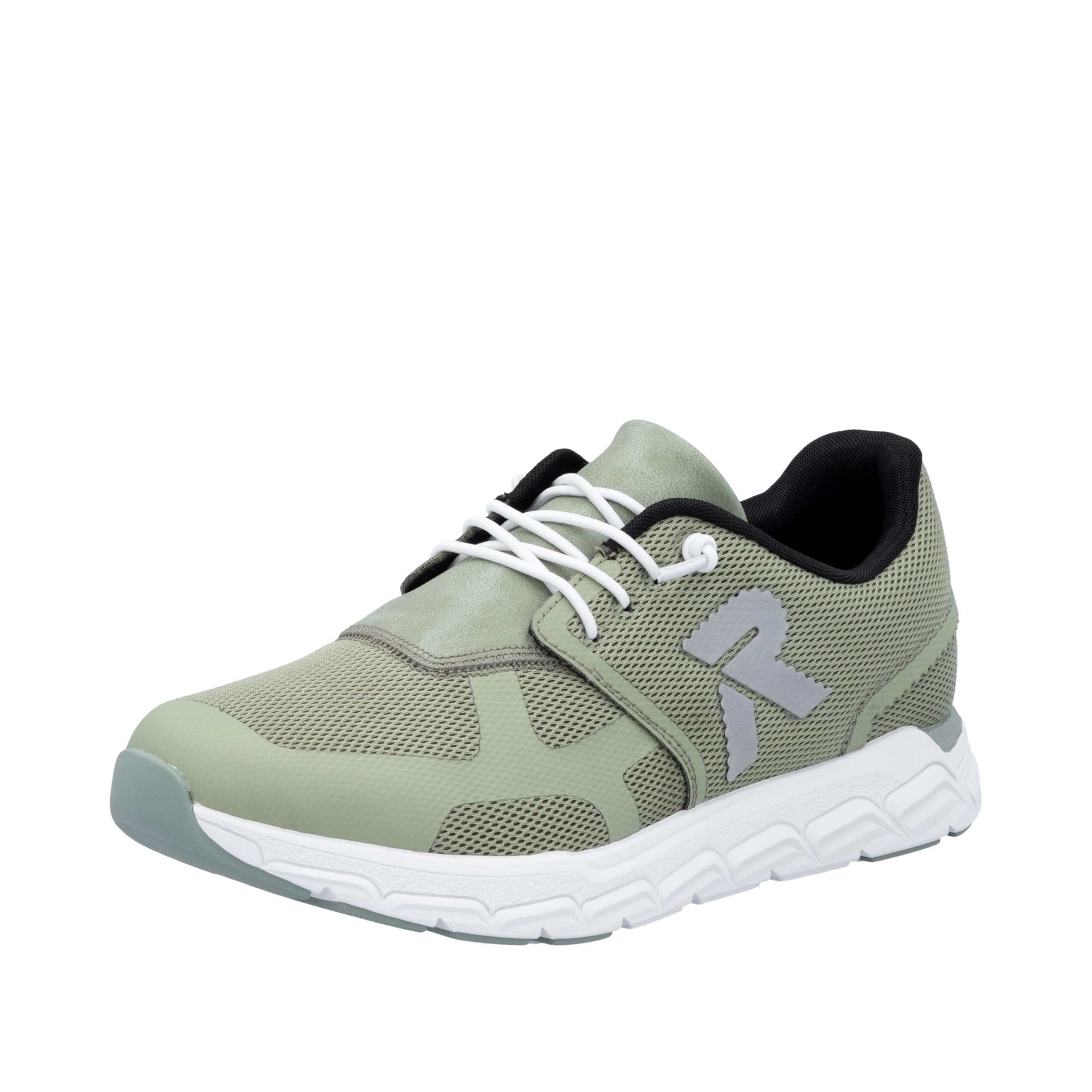 Rieker Low Trainers, White, Green, 3.5 UK