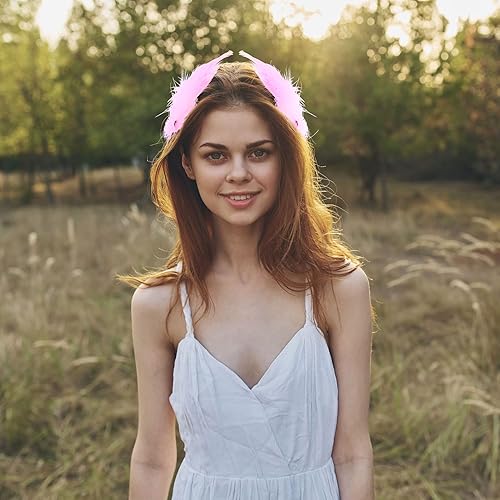 Miniatura 5 de ANCIRS Paquete de 4 pinzas para el pelo de plumas para mujer, pasadores de pelo en forma de ala mosca, accesorio para horquillas de los años 20,