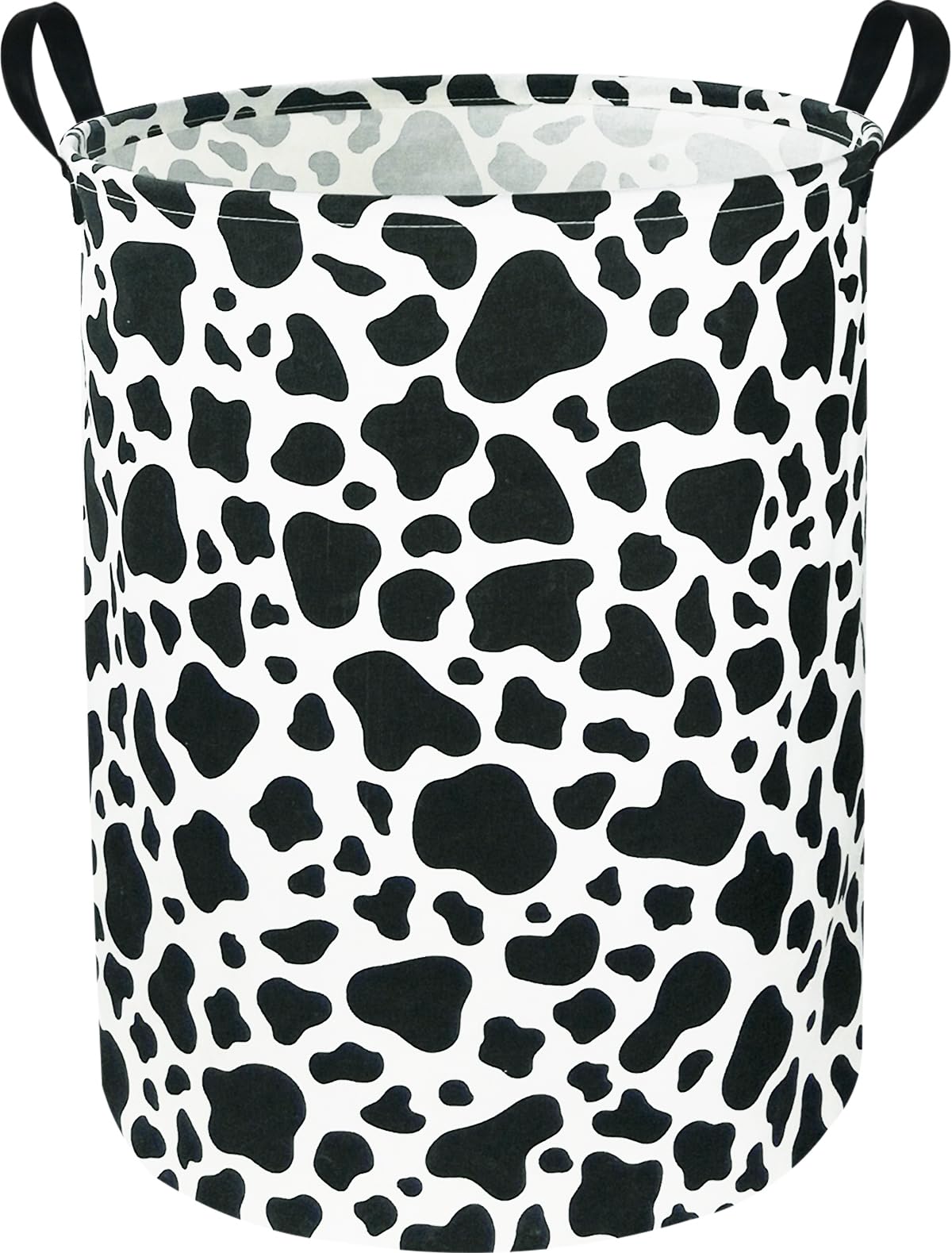 NTAOHAMPER Cow Laundry Basket,Collapsible Nursery Hamper,Waterproof Storage Bin with Handles for Bedroom,Room Decor,Gift Basket(Cow Stria)
