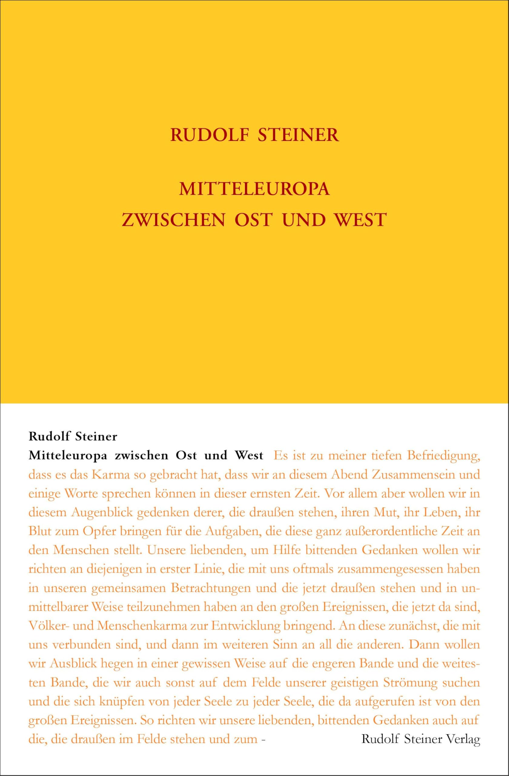 Mitteleuropa zwischen Ost und West: Zwölf Vorträge, München September 1914 - Mai 1918 (Rudolf Steiner Gesamtausgabe: Schriften und Vorträge)