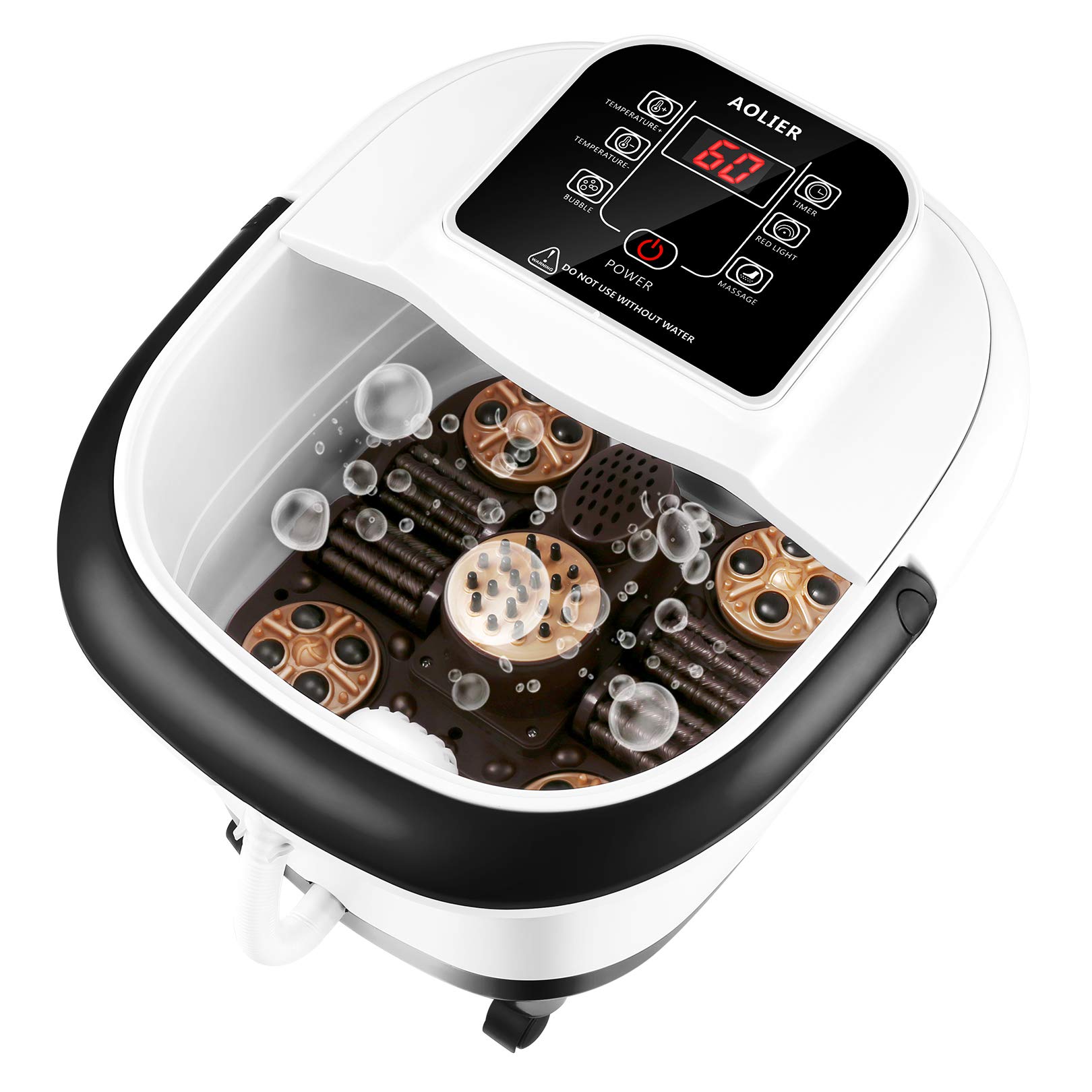 Buy Aolier Foot Spa Foot Bath Massager with Heat Bubbles, Shiatsu