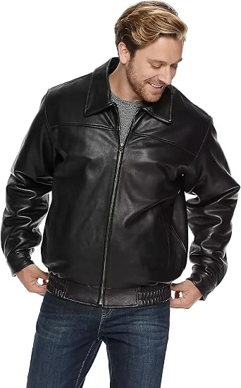 Victory Outfitters Mens Leather Jacket, Polyester Quilted Lining with Zip-Out Liner, Made from Lambskin or Cowskin Leather