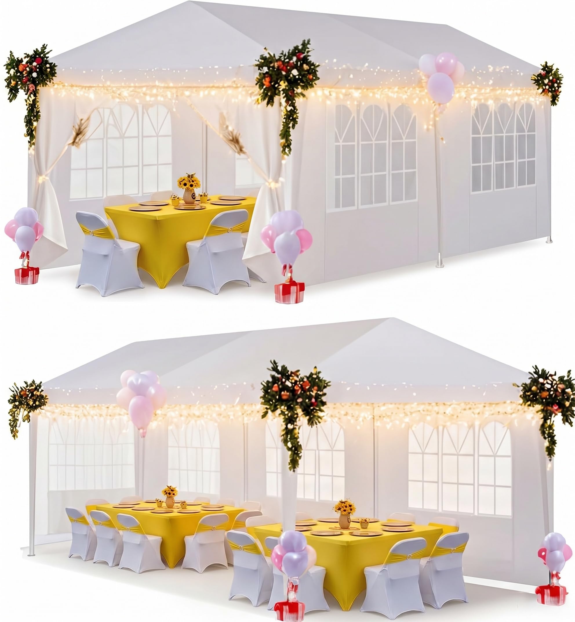 HOTEEL 10x20FT Party Tent Outdoor Large Canopy