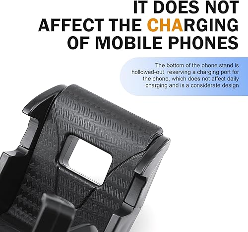 Miniatura 3 de Soporte de teléfono para ventilación de automóvil, soporte de teléfono celular de fibra de carbono, giratorio de 360, ajuste adaptativo, universal