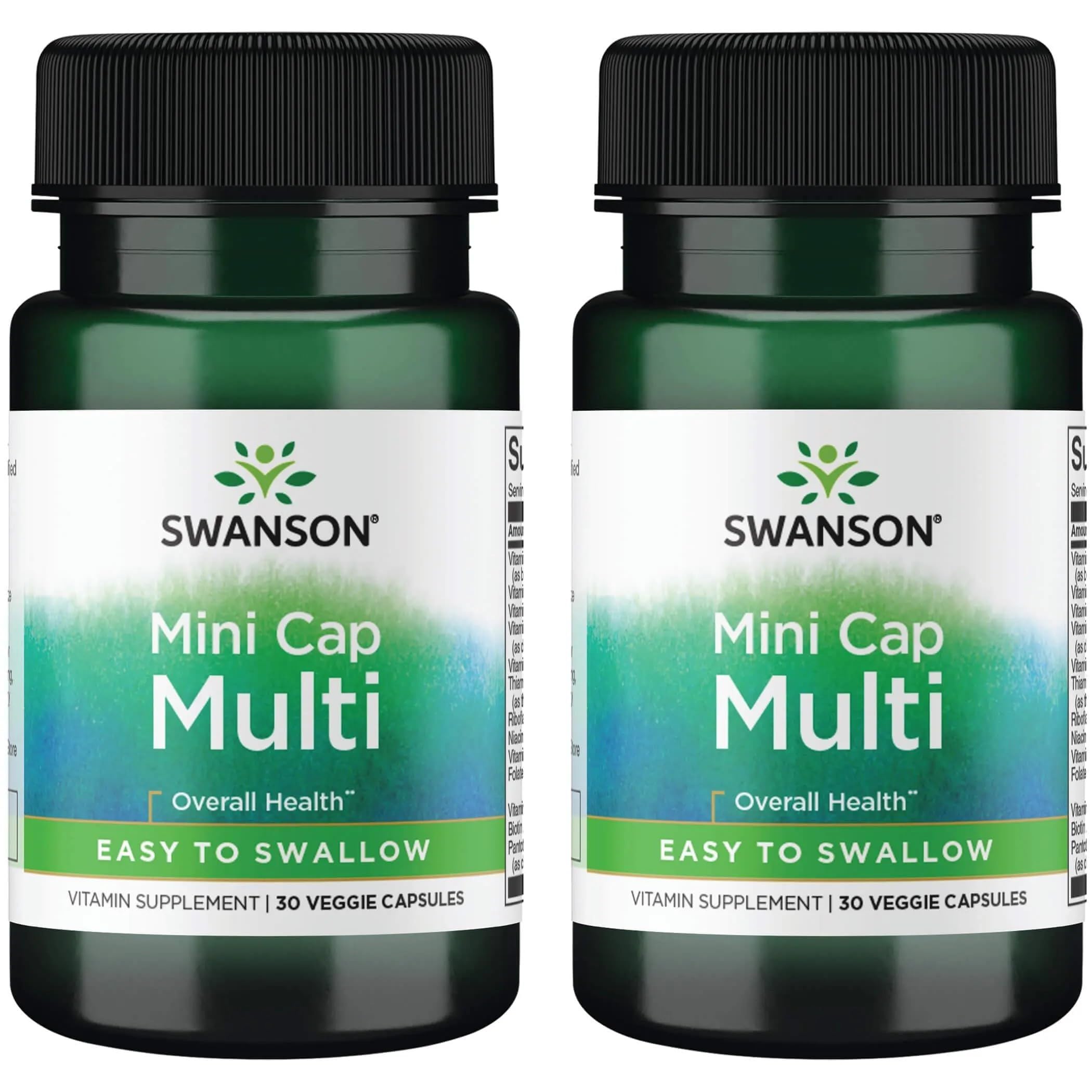 Swanson Daily Multivitamin Without Minerals 30 Veg Capsules, 2 Pack 30 Count (Pack of 2)