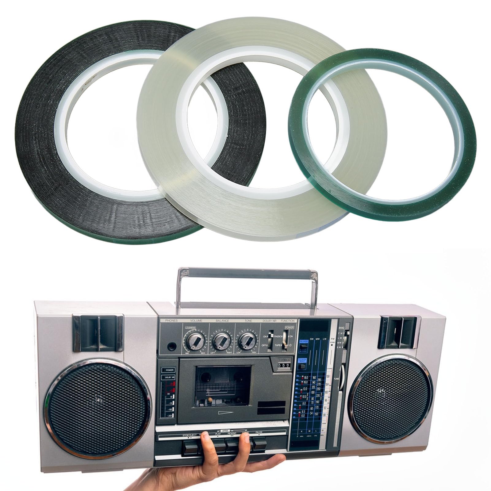 Focket 1/4 10 Zoll Spleißband, Selbstklebendes Open Reel Tape Spleißband für 1/4 Band, Open Reel Audio Leader Tape Kit für Revoxsonido 1/4 10 Zoll Open Reel Tape Medien