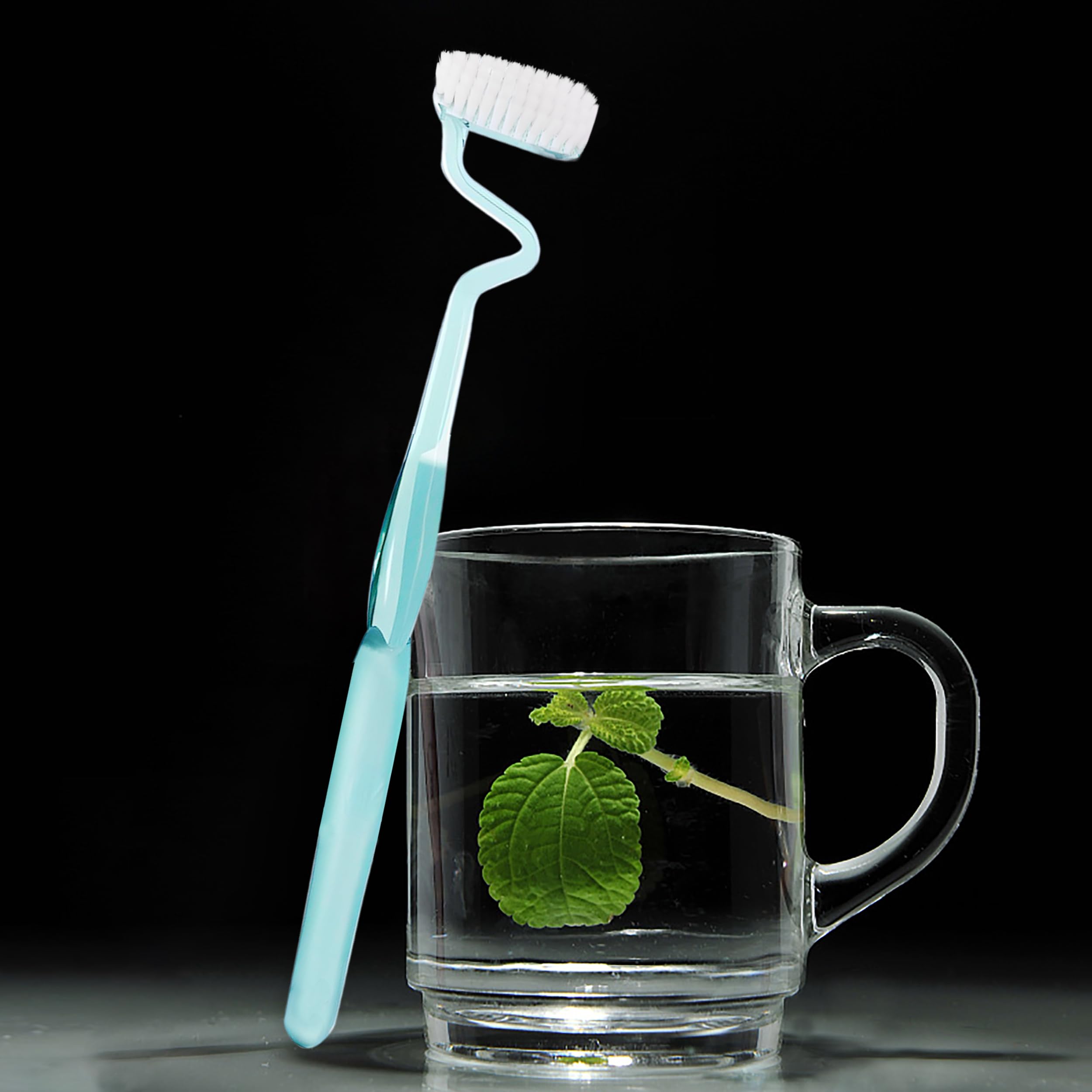 Cepillo de dientes manual suave en forma de S para adultos con encías sensibles, nano cerdas de hilo dental, cepillos de dientes verticales con color caramelo, limpieza profunda para niños y jóvenes