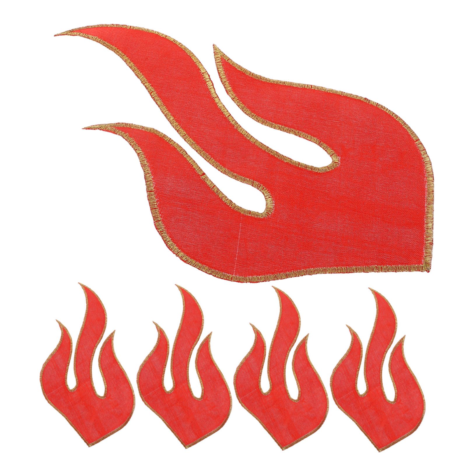 Écusson thermocollant vêtement flamme rouge pour réparer un accroc et cacher un trou de jean