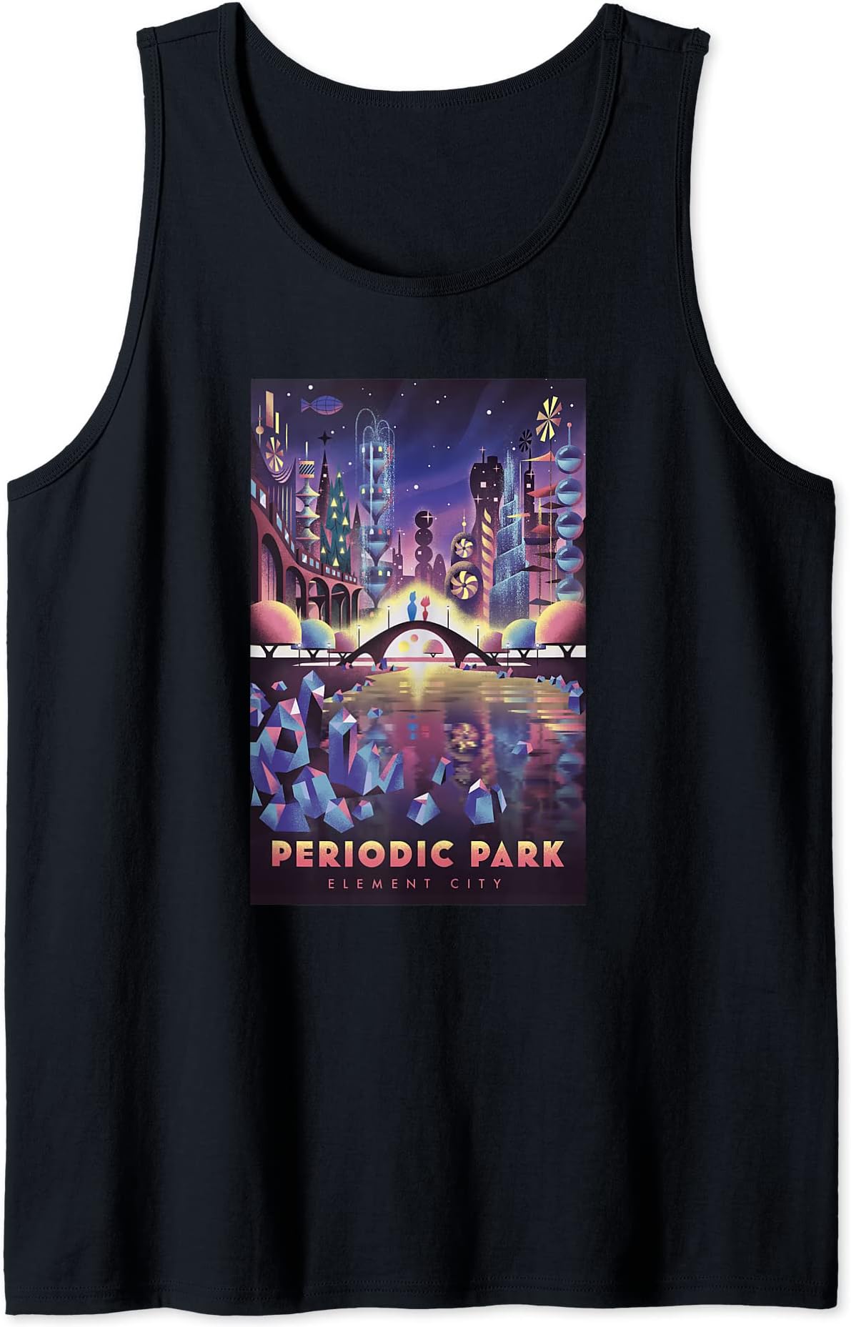 DisneyPixar Elemental Periodic Park Element City Poster Tank Top