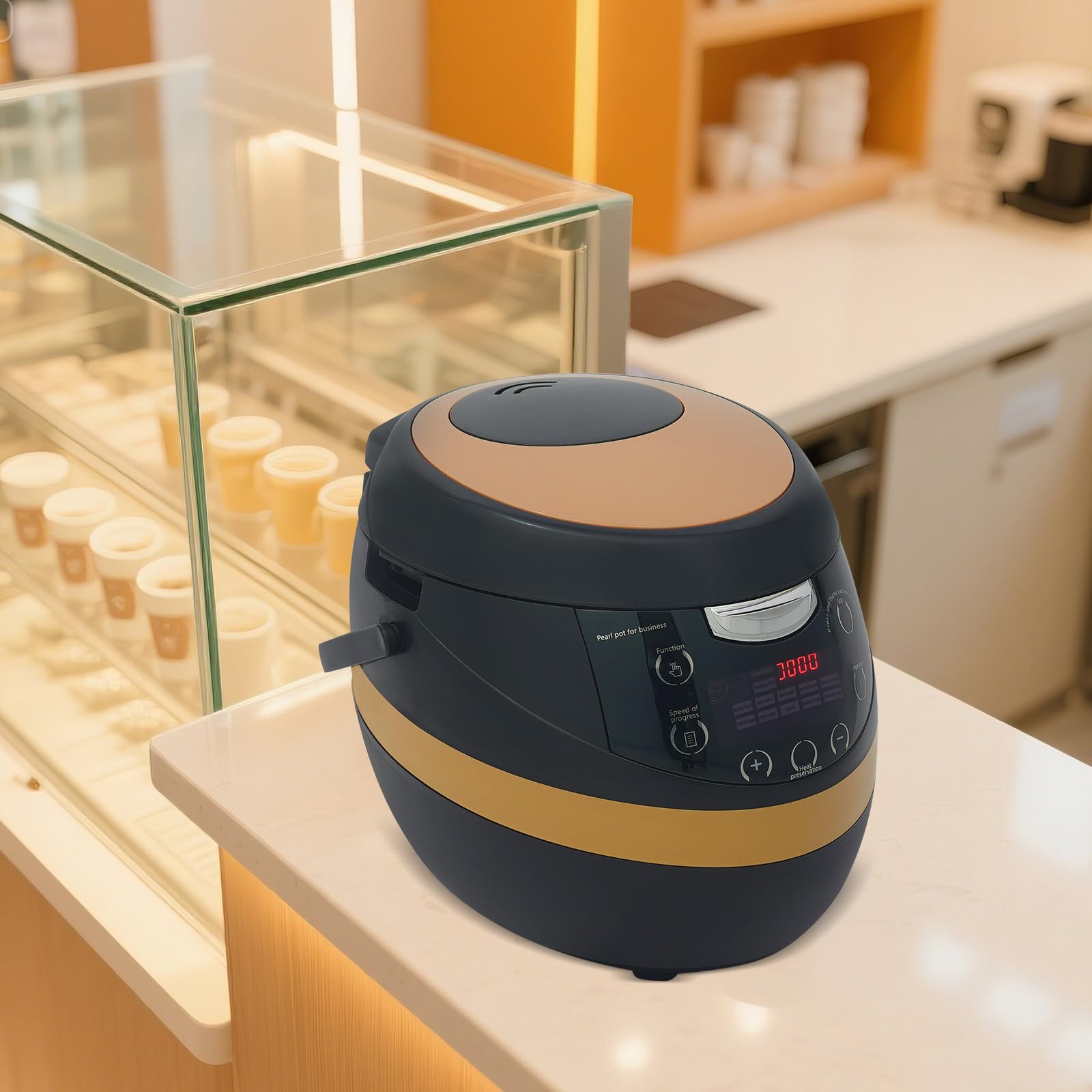 Cuiseur à perles commercial - 8 l - Machine à thé à bulles - Avec commande Smart Touch - Pour café gastronomique - Pot à tapioca antiadhésif - Pour une préparation efficace du sagou