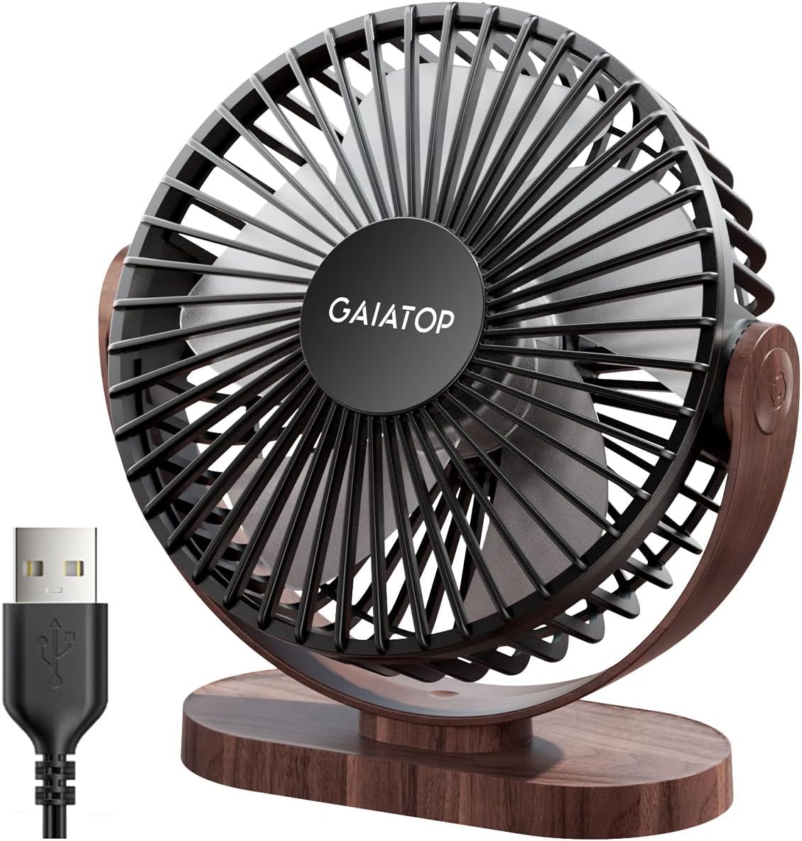 Gaiatop USB Desk Fan, 3 Speeds Powerful Portable Fan, 5.5