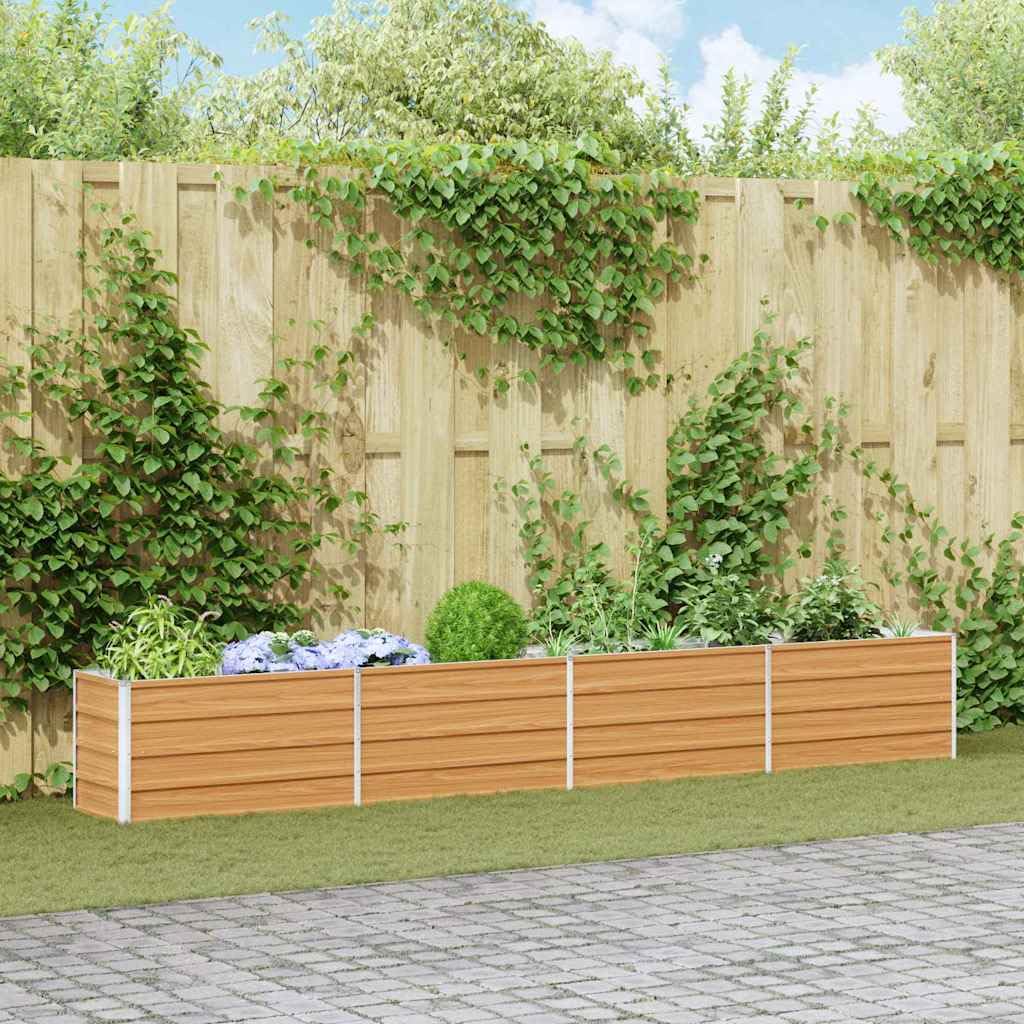 Genérico Arriate Elevado Marrón Claro 320 x 40 x 45 cm Acero Galvanizado,Casa y jardín,Jardín,Jardinería,Maceteros y jardineras,42017331