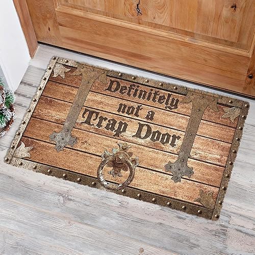 TUNIU Definitivamente Not A Trap - Tapete para puerta, divertido regalo para jugadores, regalo para hijo, tapete vintage, regalo de inauguración de