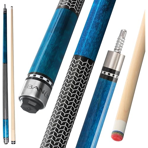 Banly Billiard Cues Sticks - 58" Pro Taper Canadian Maple Wood Pool Cues, 12.5mm Tip Low-Deflection Cue Stick, Pool Stick for Precision Control in 9-Ball, Snooker & Competitive Play