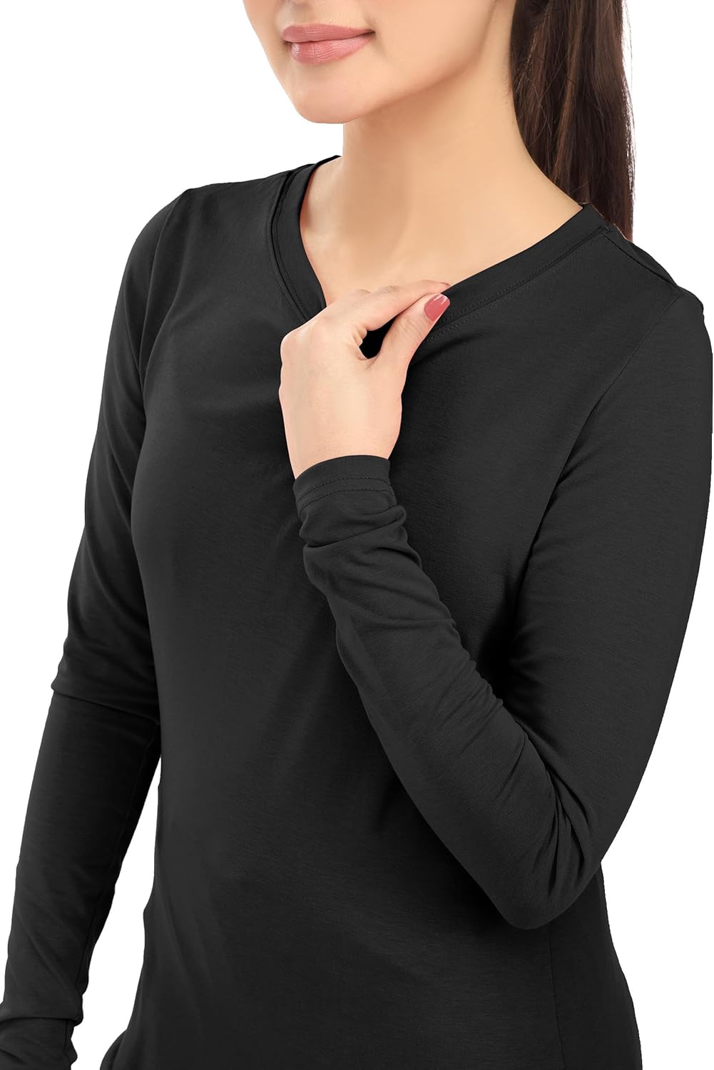 NY Threads 3 Pack Nurse Underscrub Long Sleeve Women Slim fit Under Scrub Shirt - Image 4