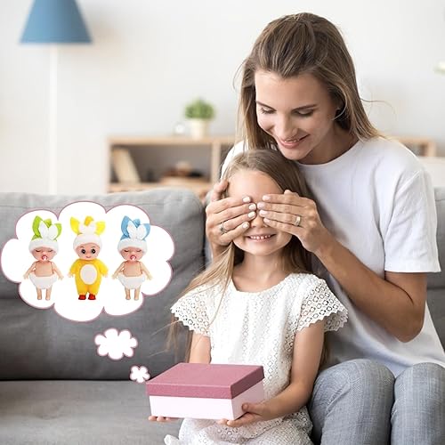 Miniatura 7 de ONEST 6 juegos de muñecas de 4 pulgadas lindas muñecas de bebé mini muñecas con ropa mini muñecas de bebé con accesorios para muñecas