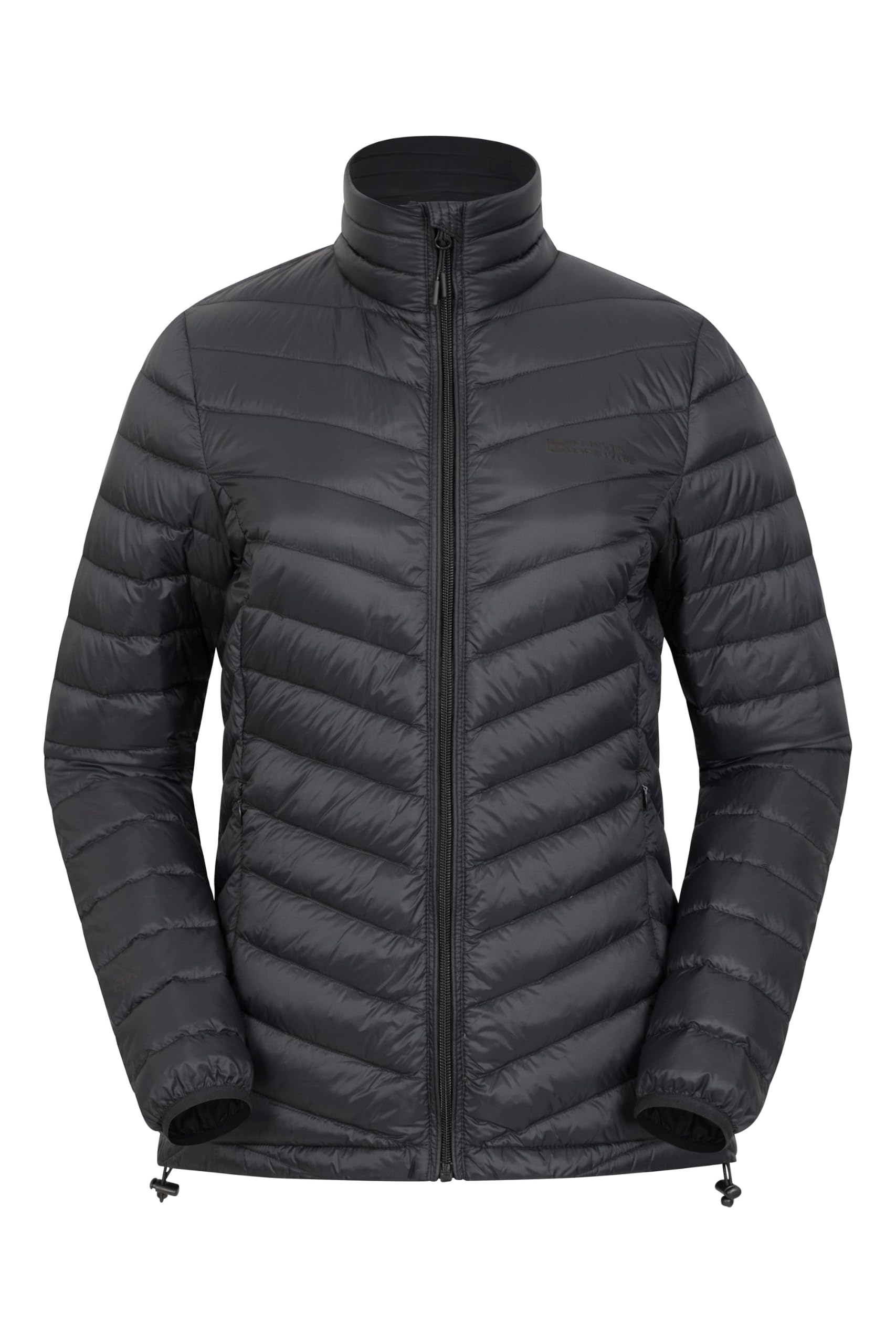 Mountain Warehouse Featherweight Down Womens Jacket - Lightweight & Water Resistant Ladies Rain Jacket, Thermal Parka Coat, Packaway - Travelling, Hiking, Camping Black 16