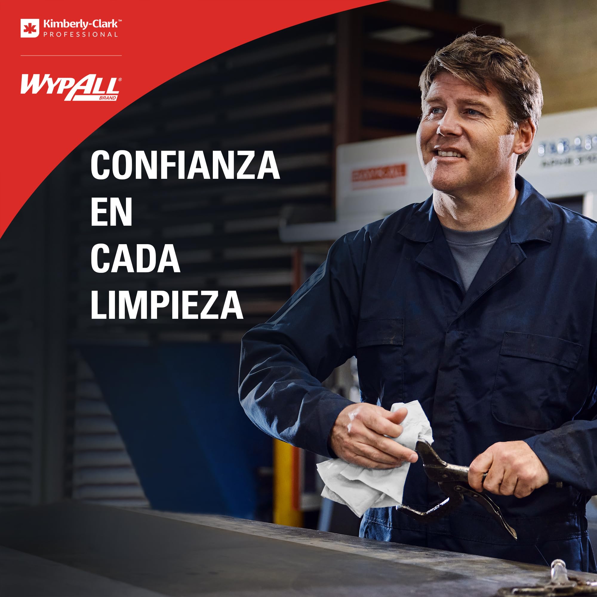 WypAll® X70 Paños de limpieza, 1 BRAG Box x 192 paños blancos de 1 capa, Número de modelo 8296