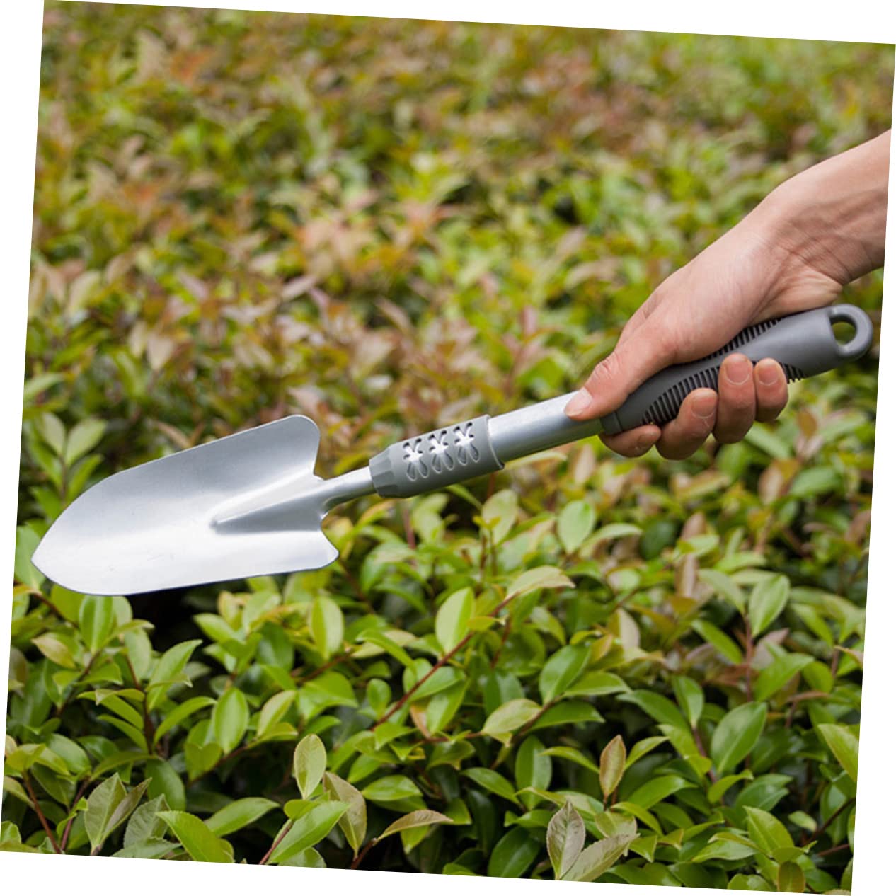 TOYANDONA Kit de Jardinage 3 Pièces Outils pour Creuser Le Sol, Pelle à Transplanter en Acier, Manche PVC, pour Semis et Repiquage