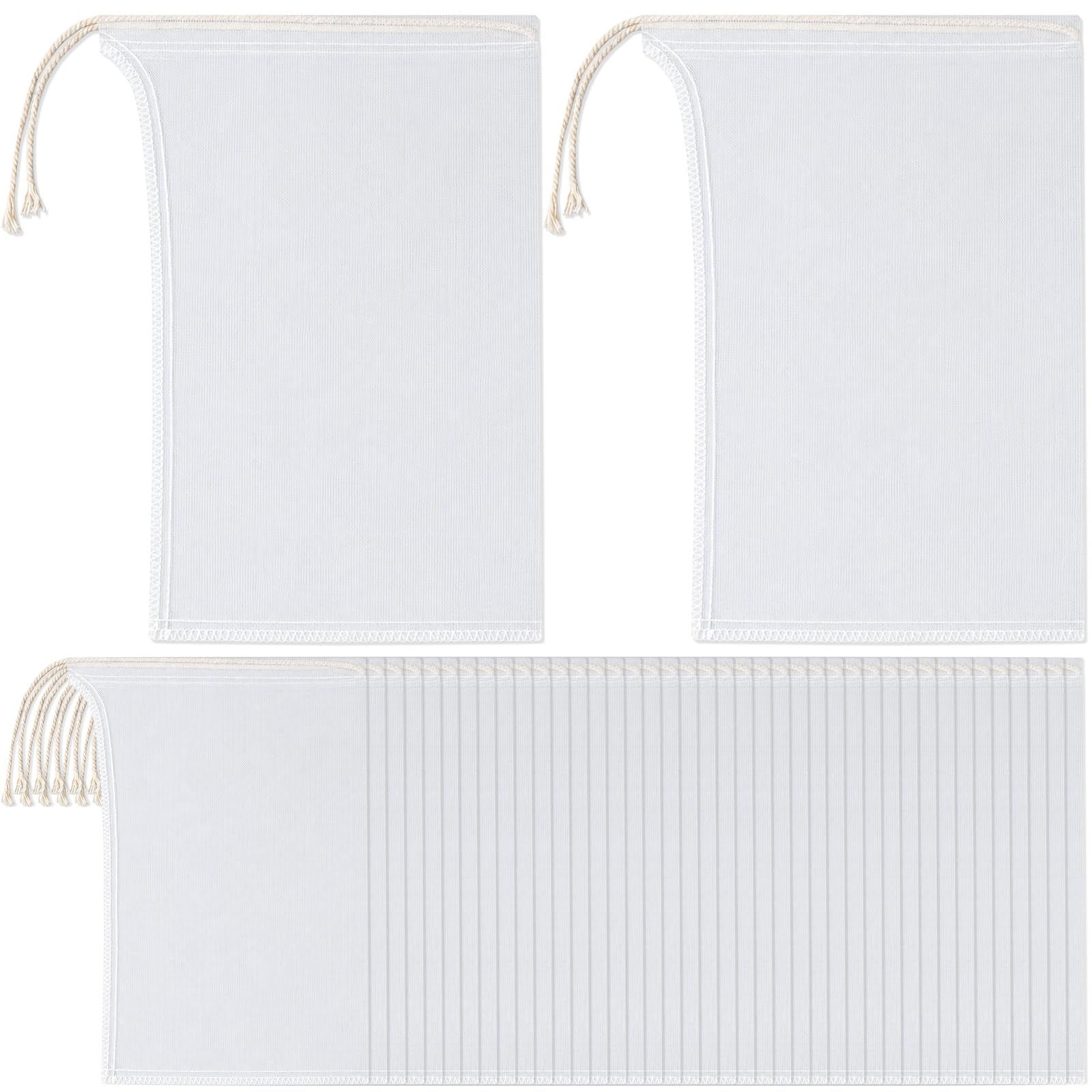 Shappy 40 Pcs Compost Tea Filter Bags with Drawstring, 23 x 16 cm