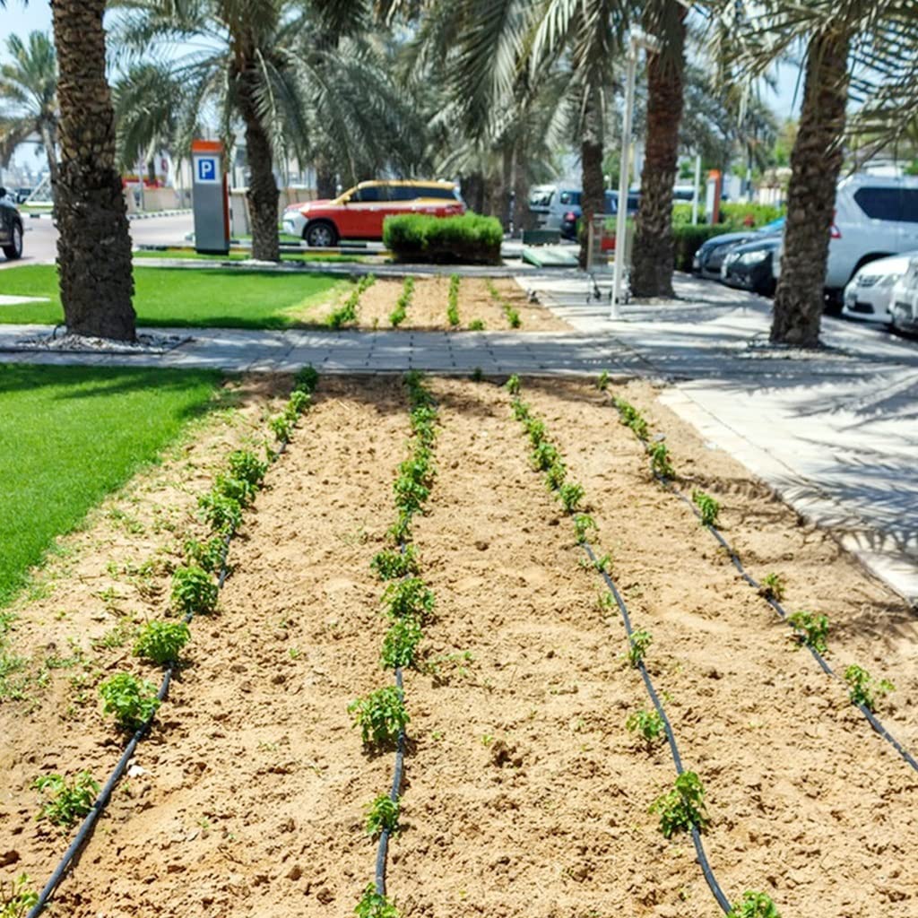 Tubo per irrigazione a goccia da giardino, Nastro gocciolante for irrigazione, tubo piatto, flessibile for a effetto serra, lunghezze multiple(Spacing 10cm,100m)