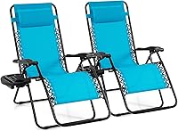 Vista 10 de Giantex Zero Gravity - Silla reclinable para patio al aire libre con portavasos y almohada extraíble, respaldo ajustable, silla de salón