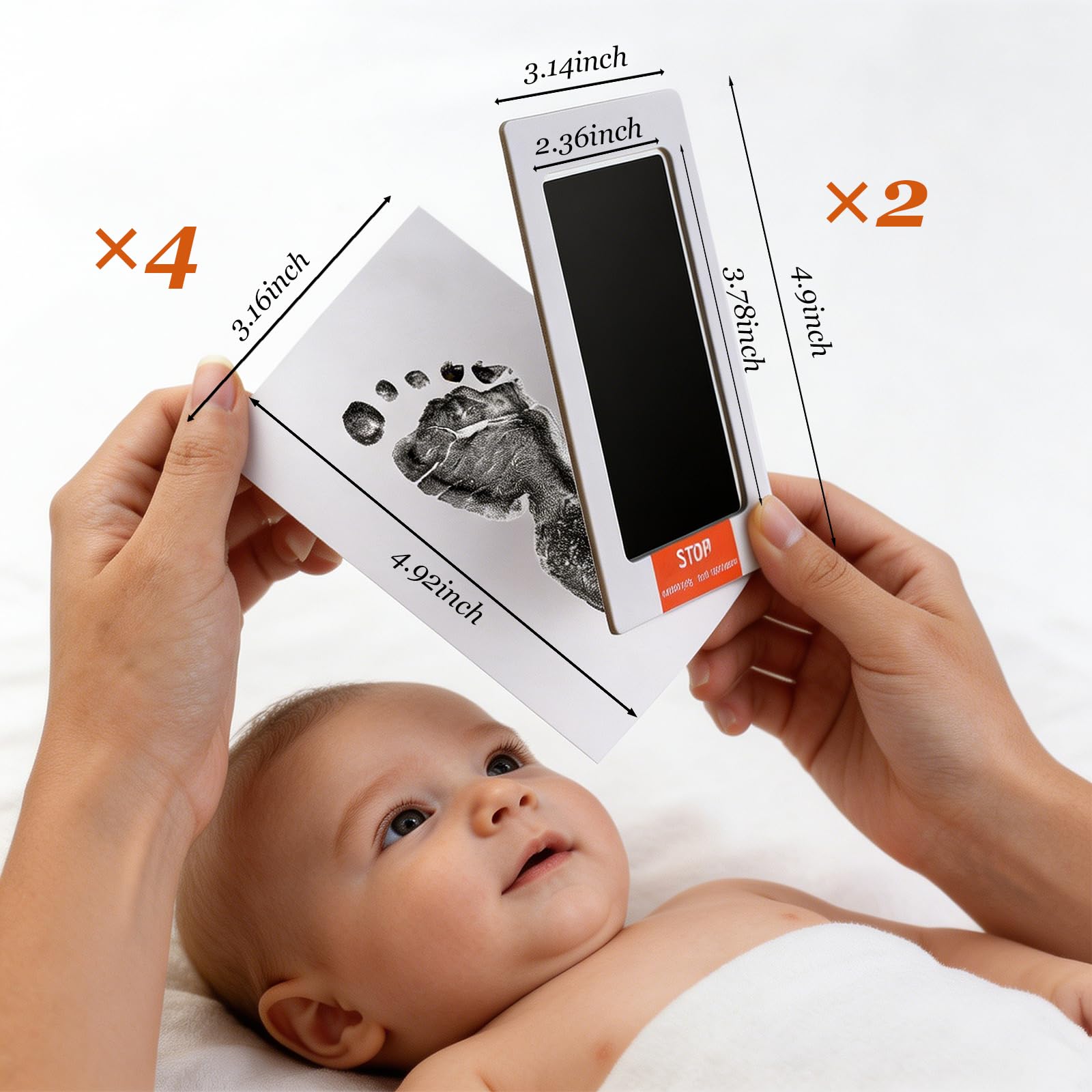 Empreinte Pieds et Mains Bébé Enfant Kit Tampons Clean Touch Sans Encre Cadeau