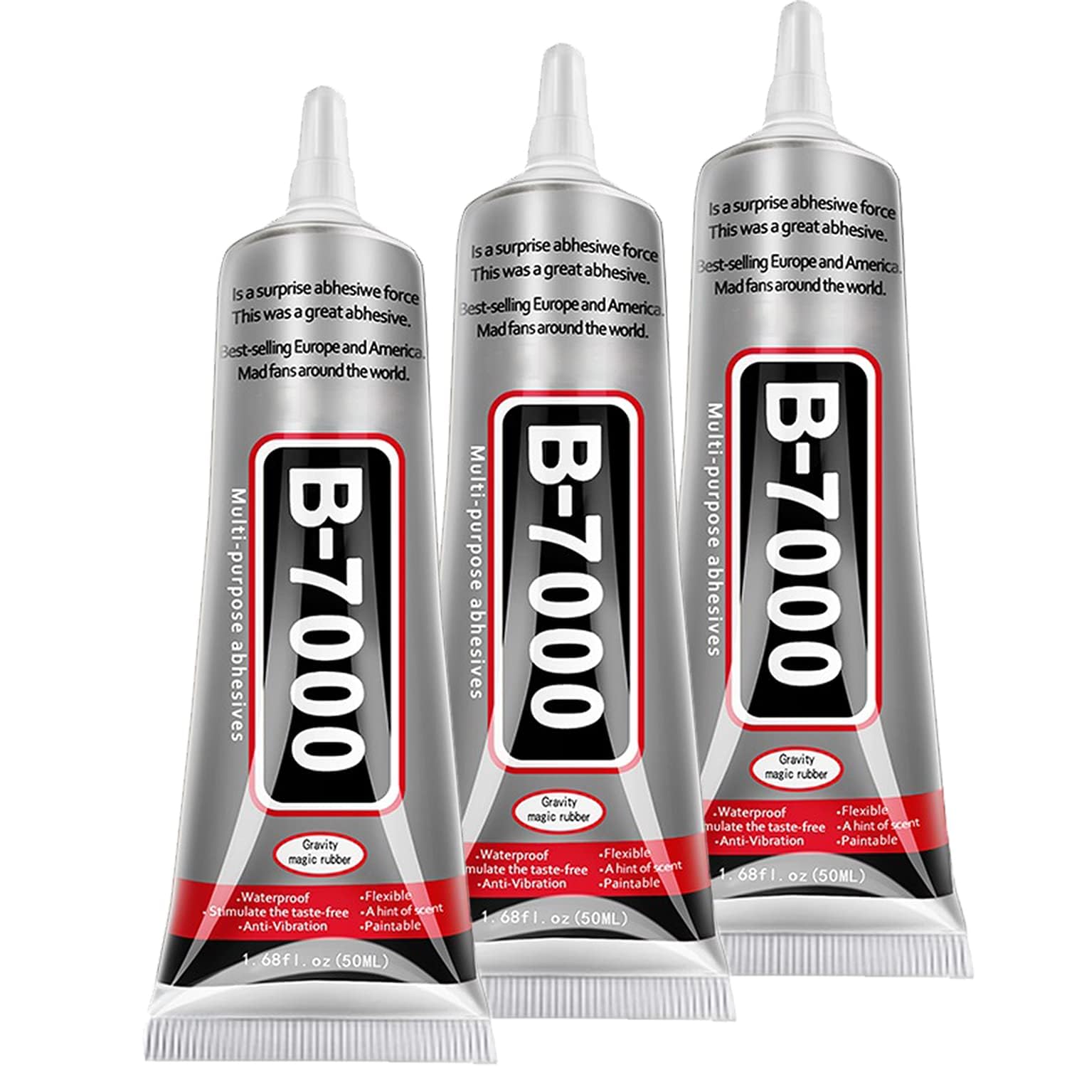 SUXUN B-7000 Multipurpose Adhesive Glue | Industrial Strength, Waterproof, Flexible, Anti-Vibration Craft Glue for Jewelry, Fabric, Glass, Mobile, Nail Art, DIY Projects (3, 50ml)-picture-15