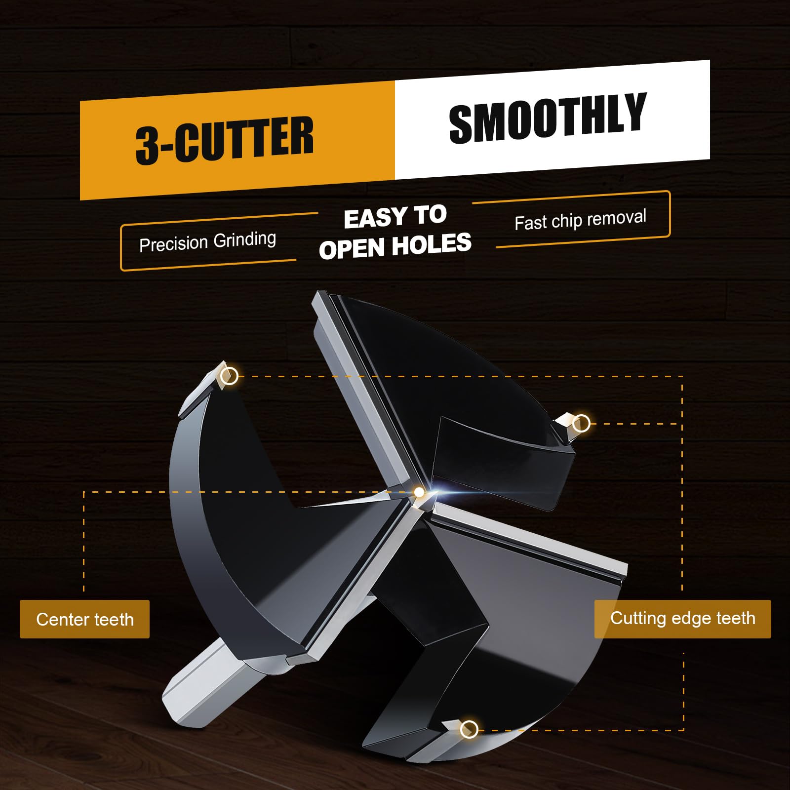 CORTOOL Forstner Mèche à Trois Cannelures Avec Pointe En Carbure