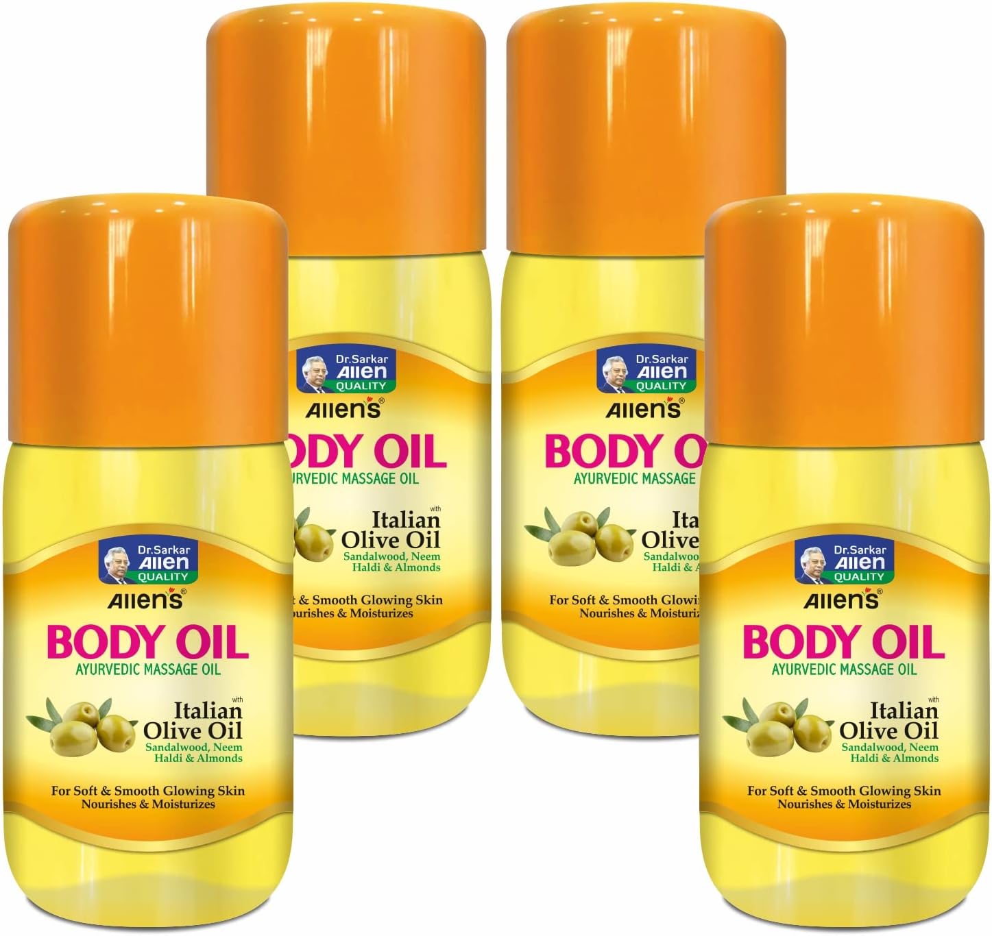 Allen's Body Oil (200ml X4) - help in providing youthful glowing skin, manage dryness as well as premature ageing and wrinkles
