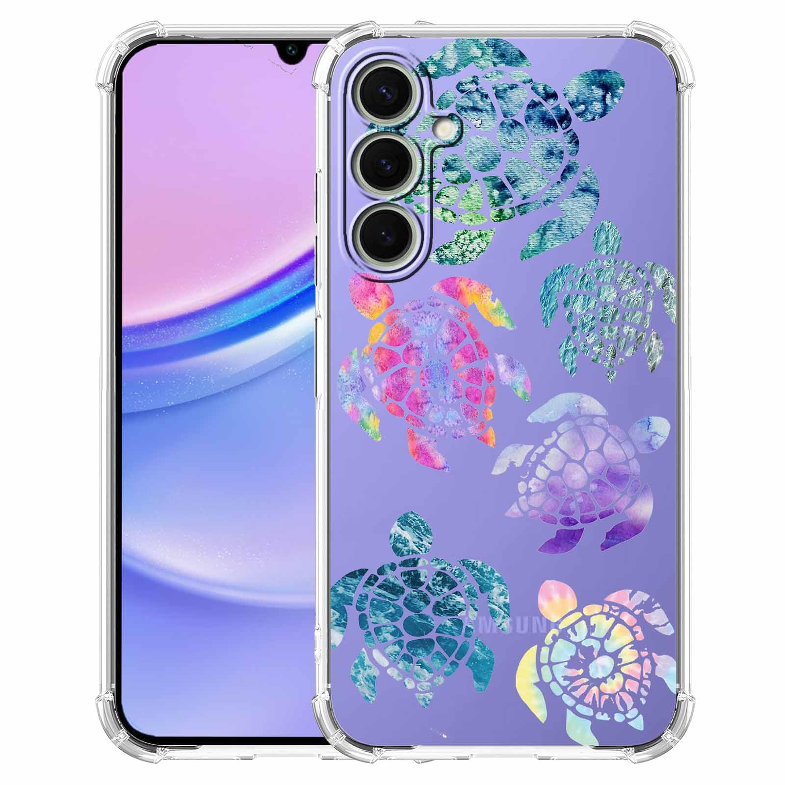 Malegaon Ocean Creatures Collage Case for Samsung Galaxy A15 5G, 6.5" Soft Clear TPU Bumper Case