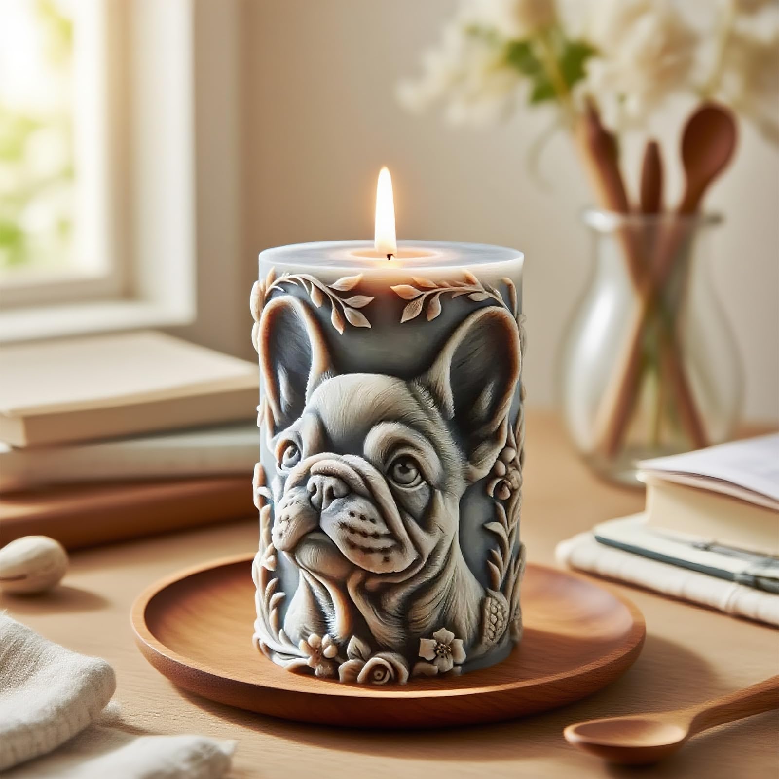 Moule silicone bouledogue 3D démoulage facile sans rater vos bougies maison