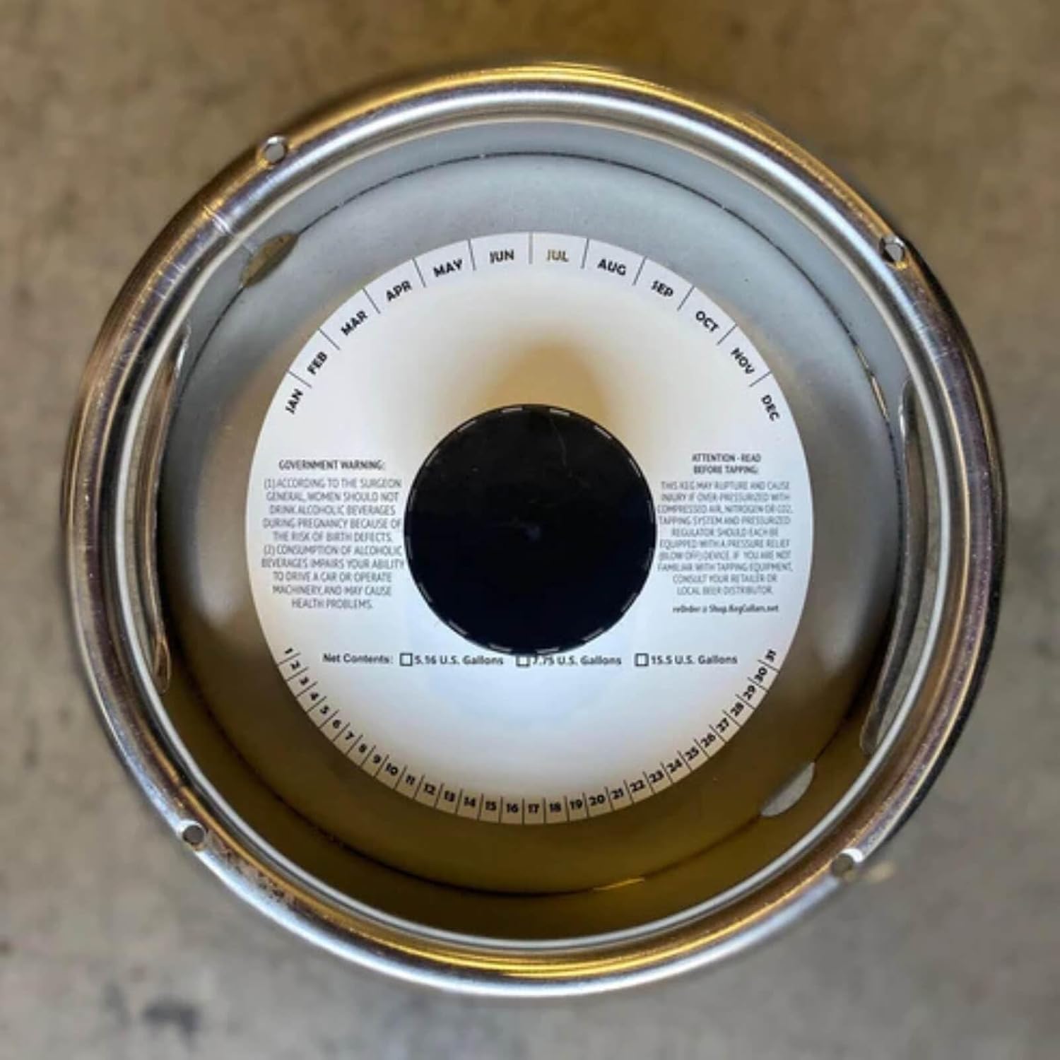 100 Pack Keg Ring Collar, 6.5" Diameter with 2.25" Cutout, Paperboard, for Keg Labeling (All White)