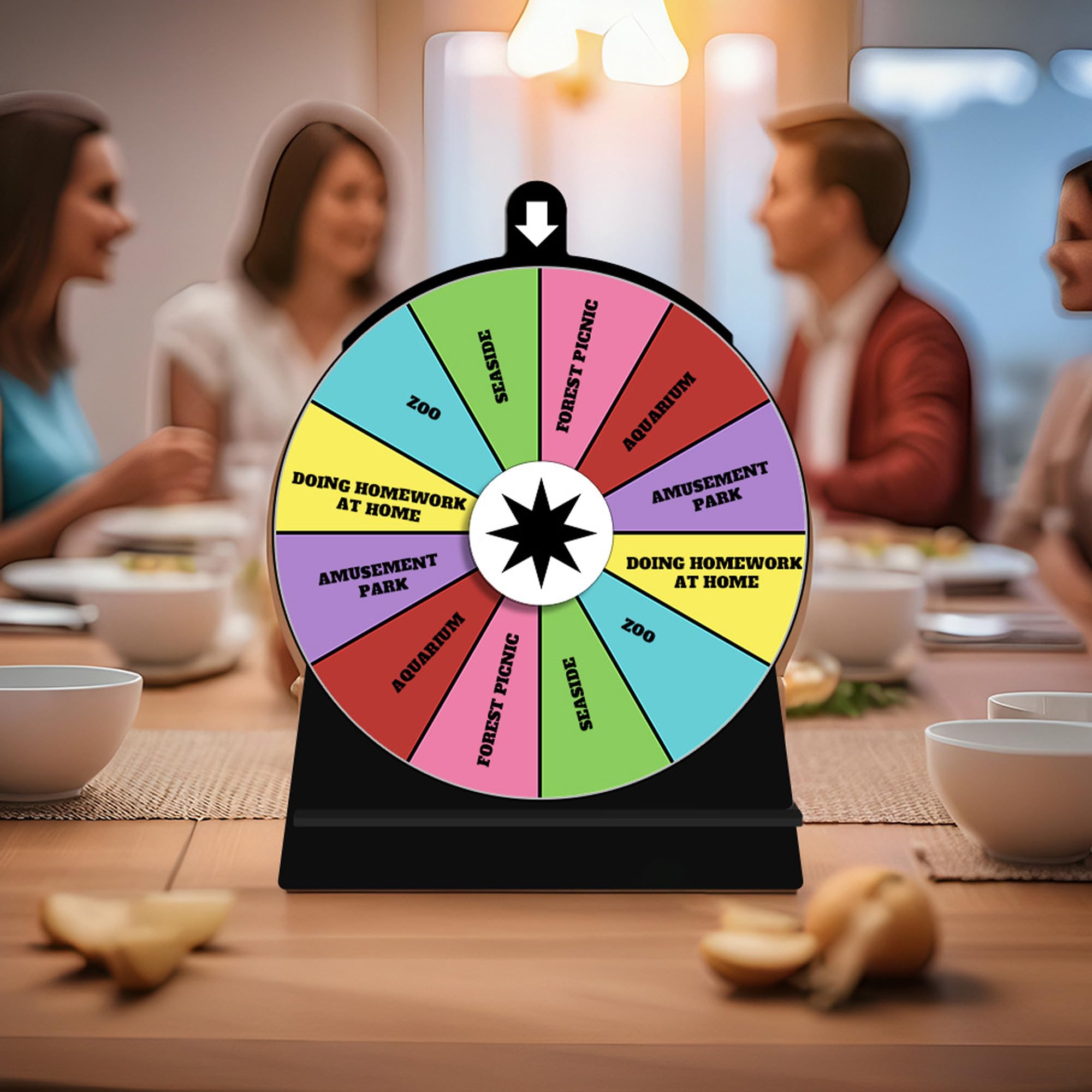 3pcs Ruota Girevole Premi, Ruota della Fortuna per Girare, Roulette Colorata Fortunata, con una penna cancellabile, Gioco Roulette Fortuna per Festa Carnevale Giocattoli
