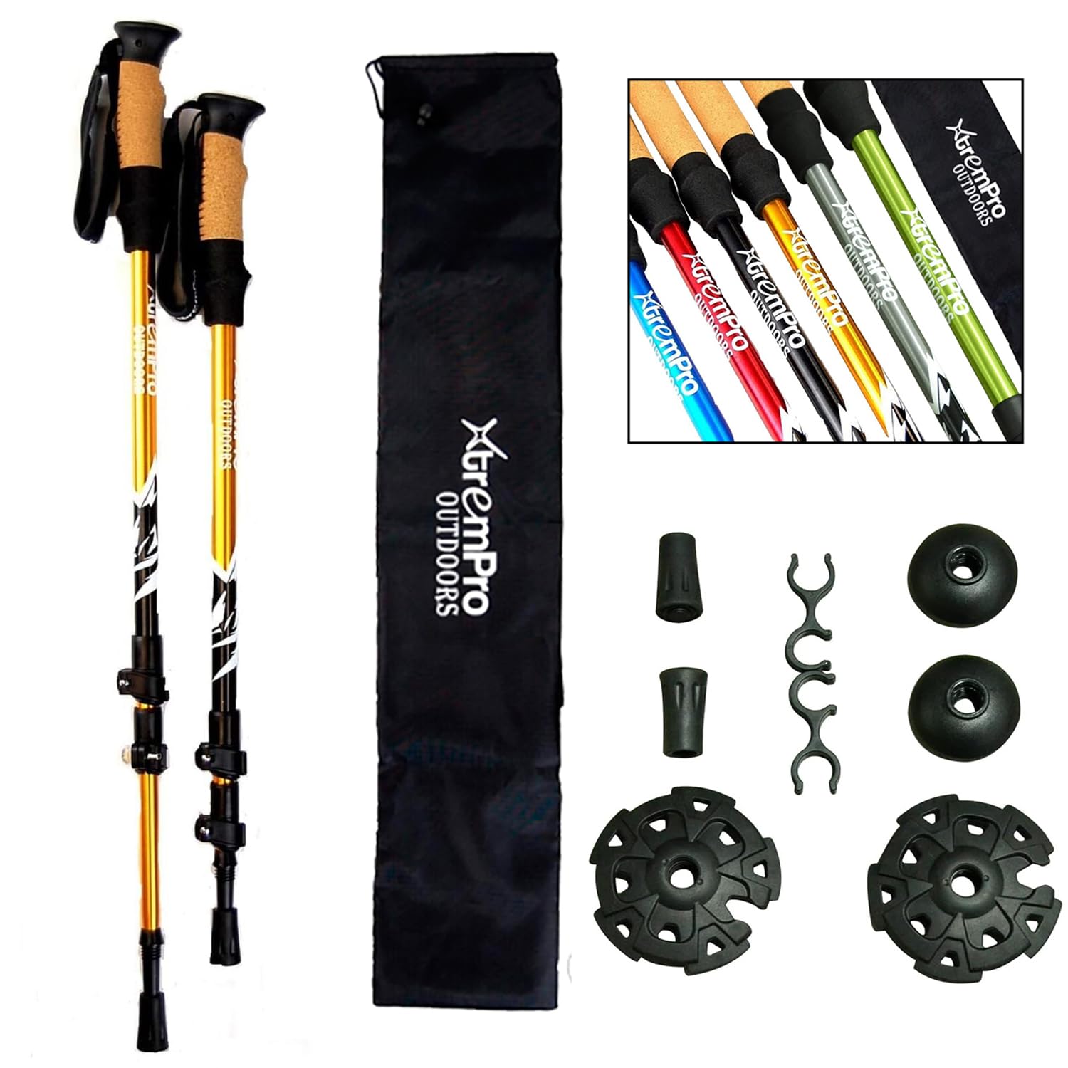 2 Pcs Trekking Poles,Aluminum Lightweight Collapsible Hiking Poles for Women,Walking Sticks for Hiking Carbon Fiber