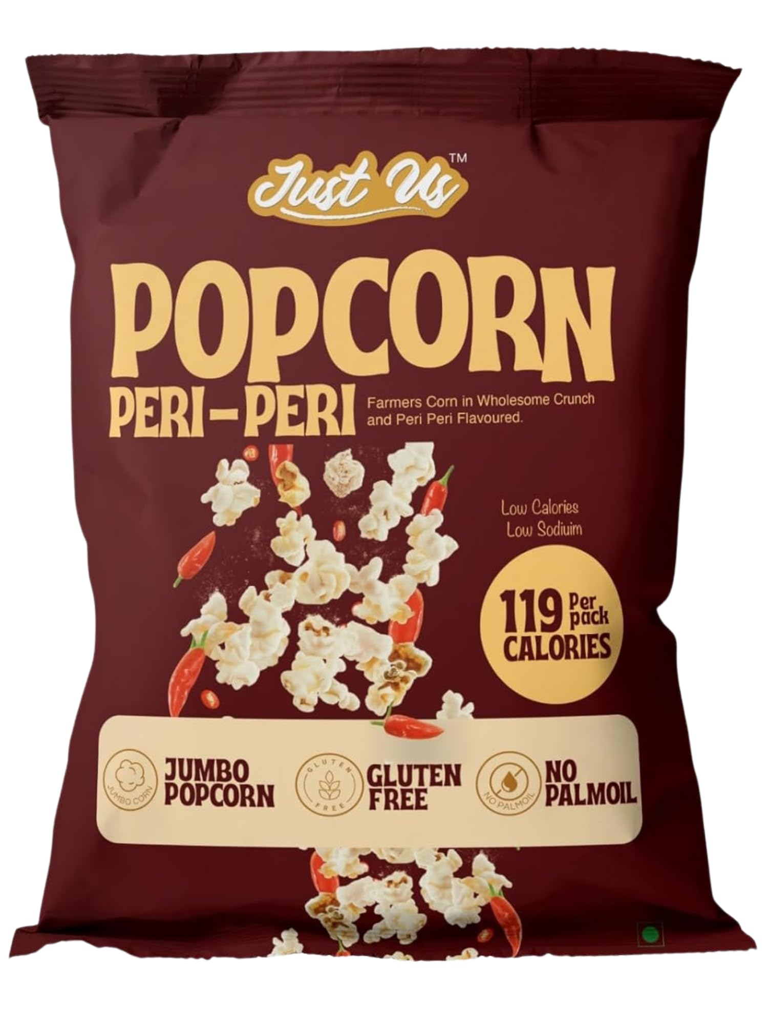Just Us Peri Peri Popcorn Ready to Eat Jumbo Corn Snack Spicy Gluten Free Popcorn Low Calorie High Fibre Snack No Palm Oil Crunchy Gourmet Snack-image-32