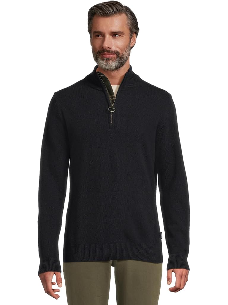 Navy Barbour Holden 1/2 Zip Knitted Jumper