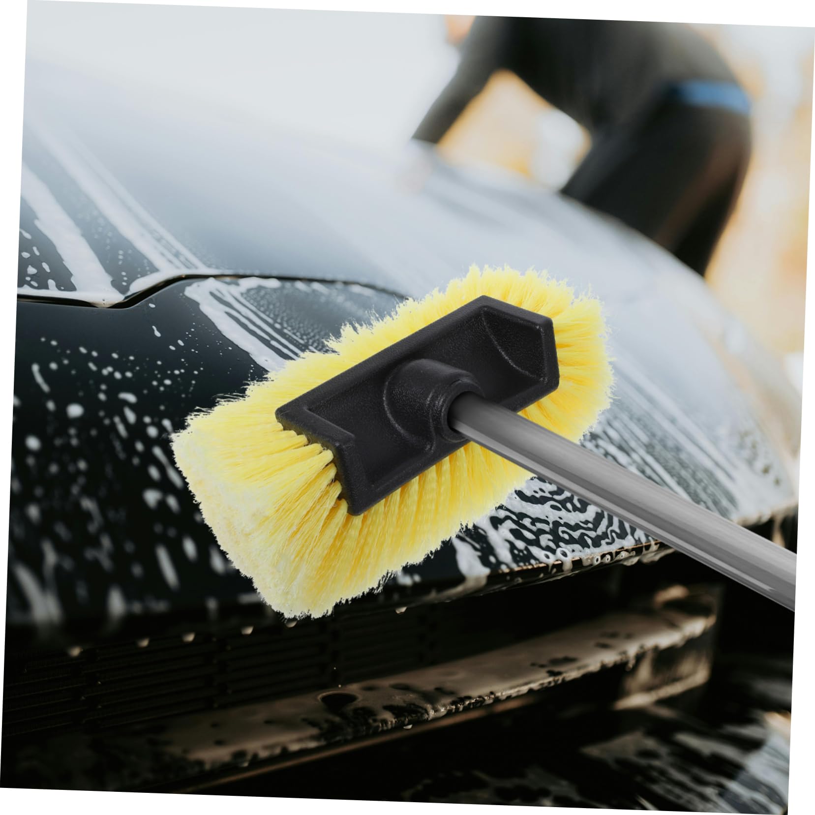BESTYASH Spazzola Facile per con Portatile Lavaggio Testina Rimovibile Auto e in ABS PVC da Trasportare, Design Elegante Pulizie Domestiche