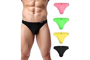 Avidlove Mens Bikini Underwear Low Rise Briefs Microfiber Underpants 4 Pack